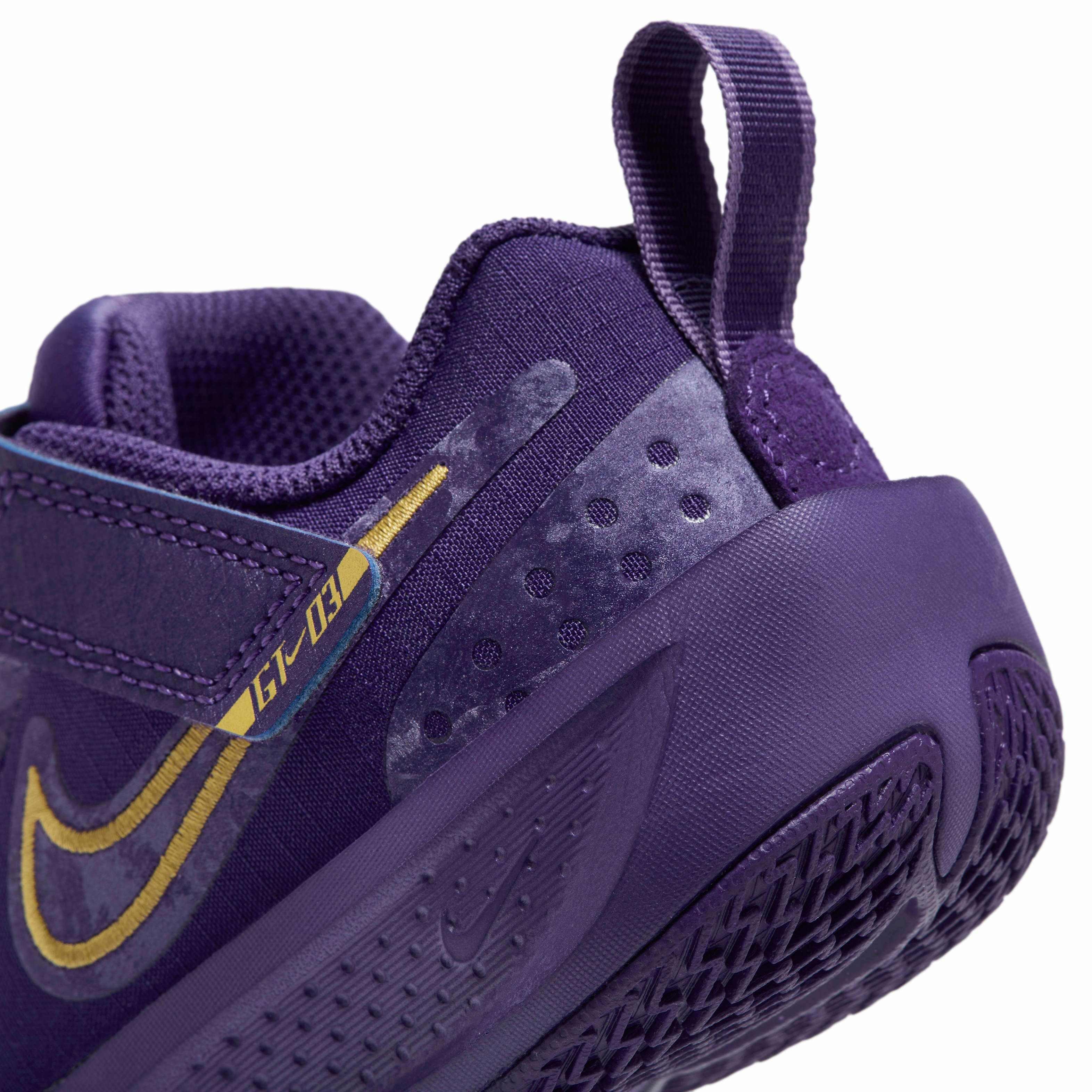 Nike G.T. Cut 3 "Court Purple/Field Purple/Wild Violet/Ink" Preschool Girls' Basketball Shoe - PURPLE/PURPLE/VIOLET/INK Thumbnail View 8
