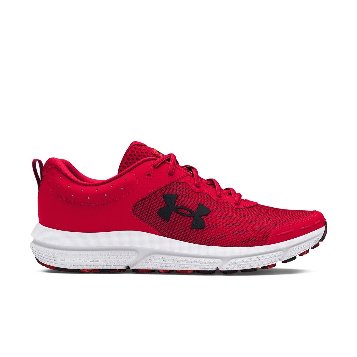 Under Armour Charged Assert 10 R "Red/Black/White" Men's Running Shoe - RED/BLACK/WHITE Thumbnail View 1