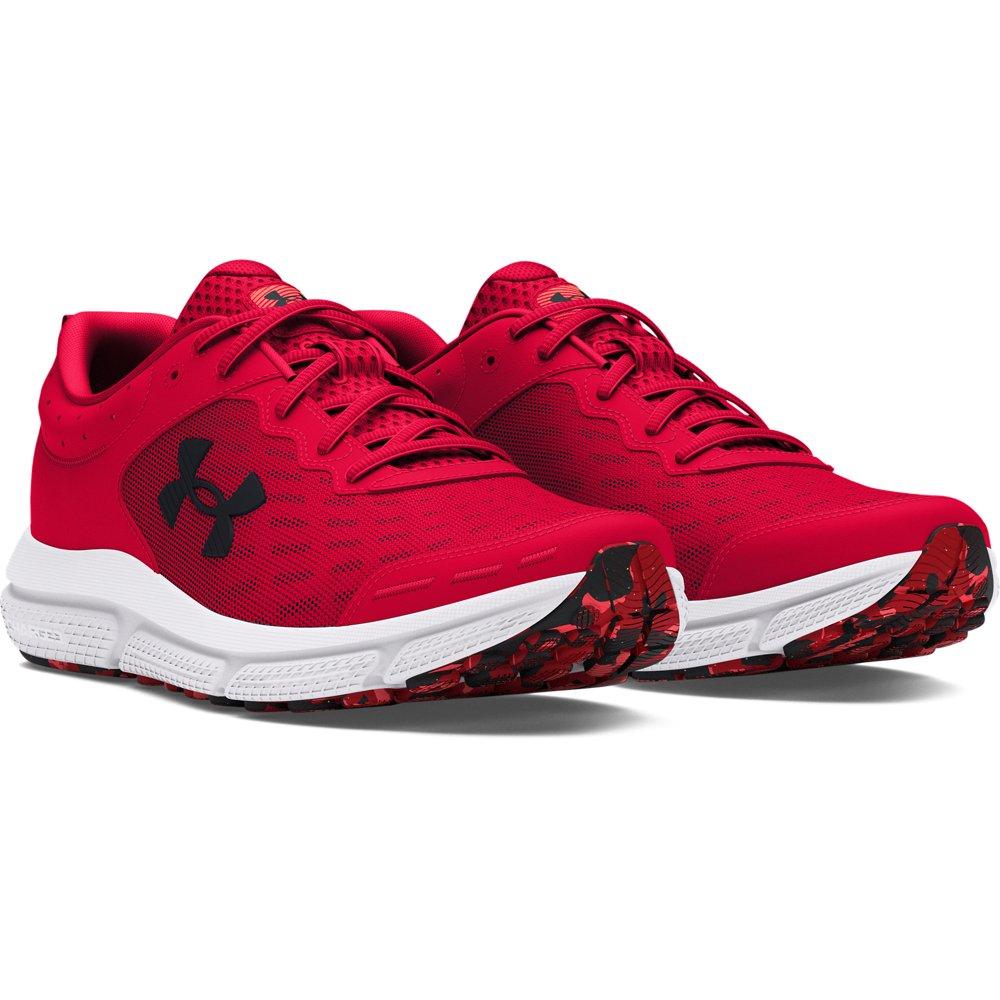 Under Armour Charged Assert 10 R "Red/Black/White" Men's Running Shoe - RED/BLACK/WHITE Thumbnail View 3
