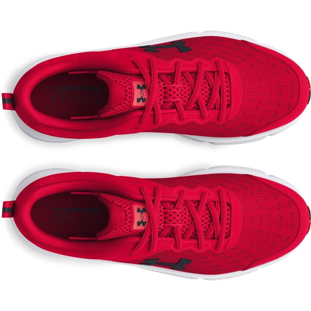 Under Armour Charged Assert 10 R "Red/Black/White" Men's Running Shoe - RED/BLACK/WHITE Thumbnail View 4