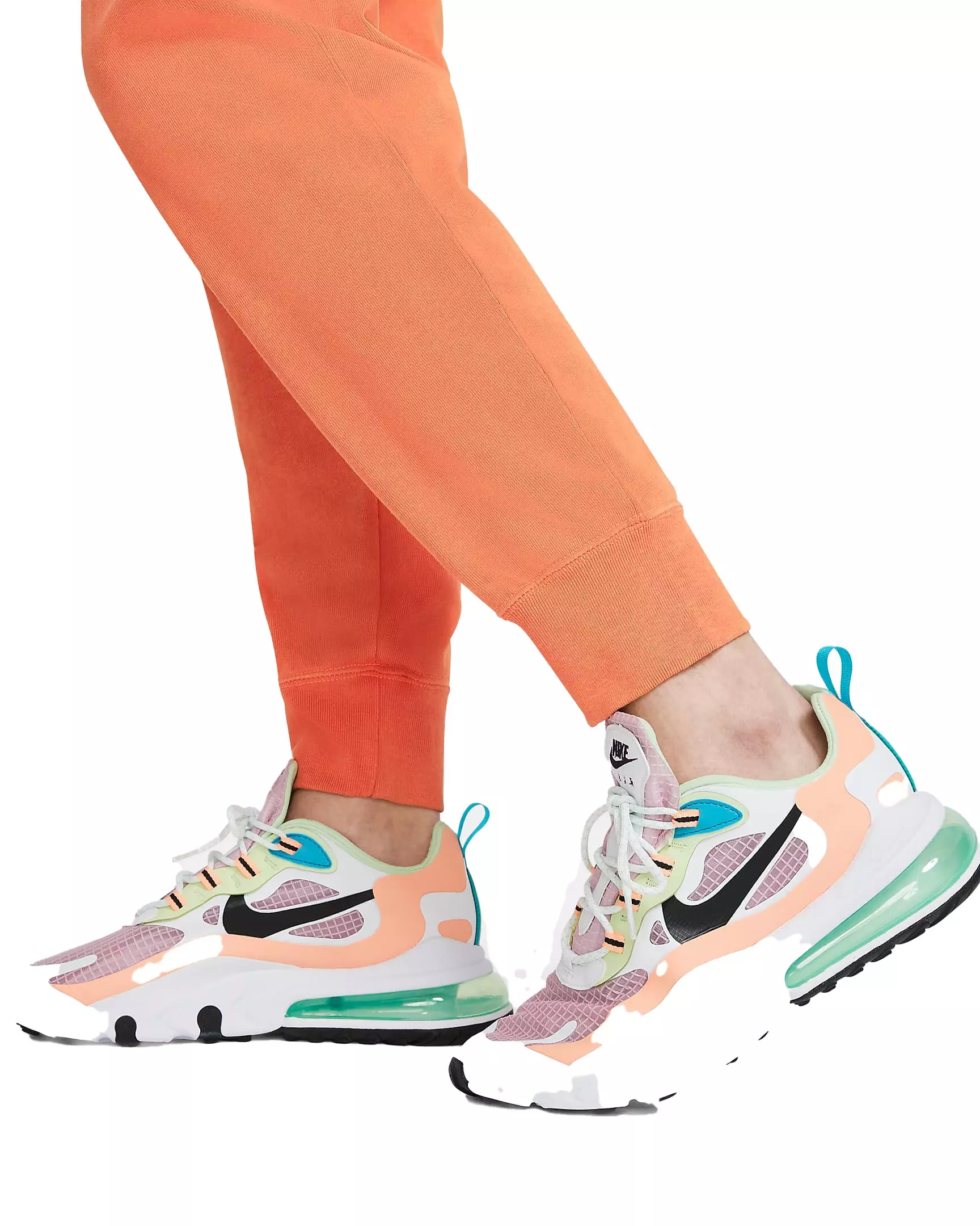 Nike Women's Sportswear Washed Jogger Pants - ORANGE