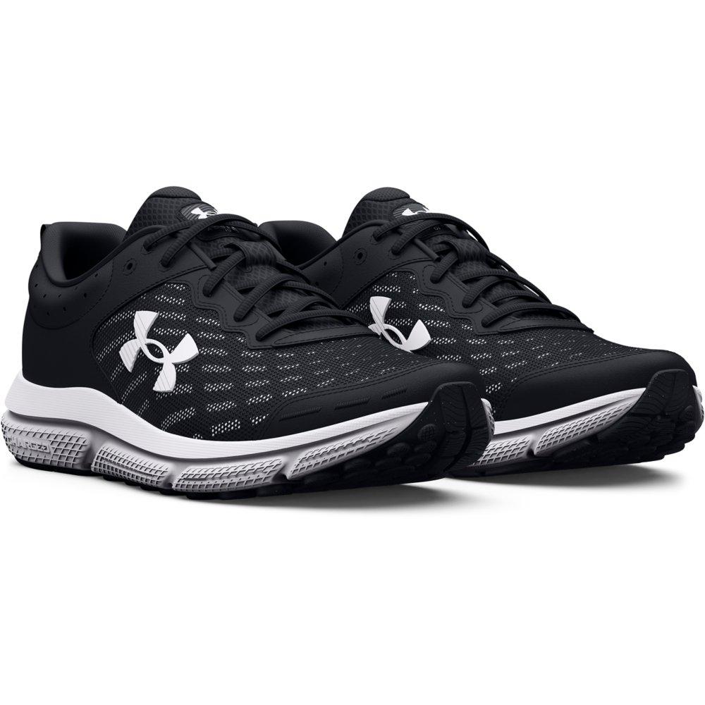 Under Armour Charged Assert 10 "Black/White" Men's Wide 4E Running Shoe - BLACK/WHITE Thumbnail View 5