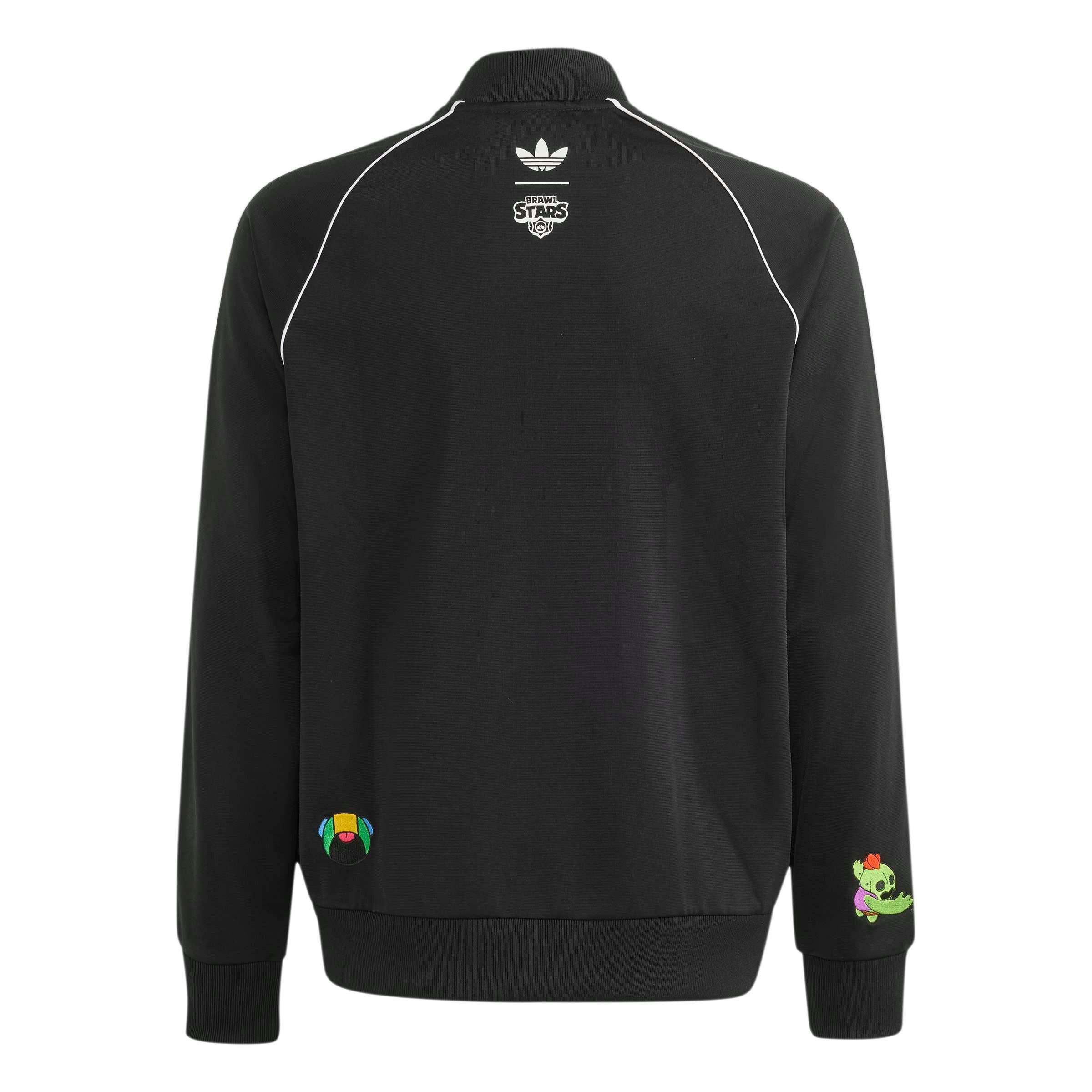 adidas Originals Big Boys' SST Loose Track Top - Black - BLACK