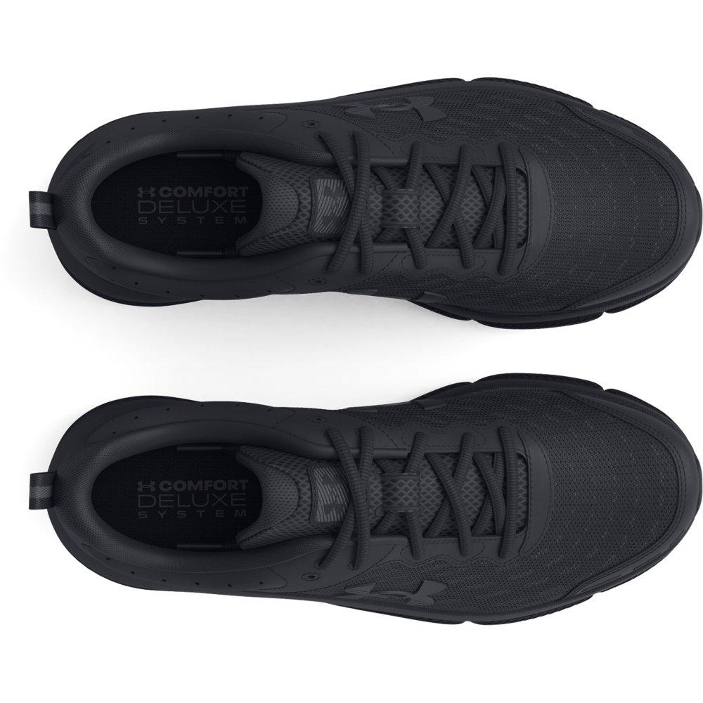 Under Armour Charged Assert 10 "Black" Men's Wide 4E Running Shoe - BLACK Thumbnail View 3