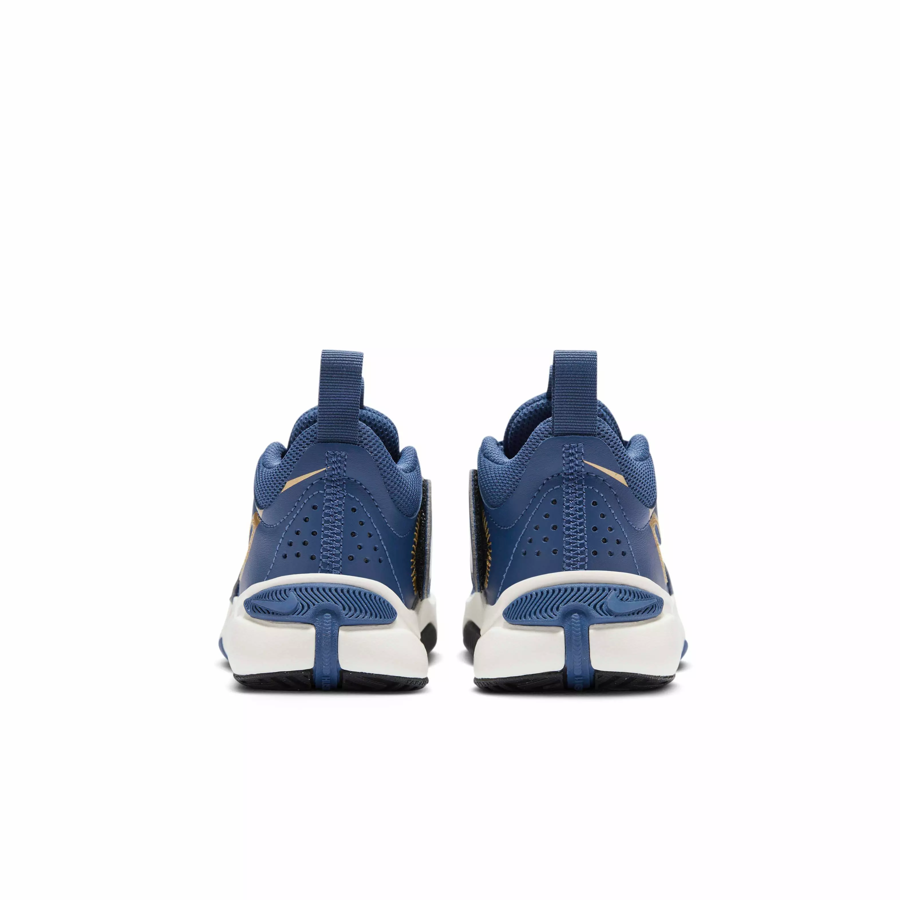 Nike Team Hustle D 11 "Mystic Navy/Pale Ivory/Metallic Gold/Black" Preschool Boys' Basketball Shoe - NAVY/IVORY/GOLD/BLACK