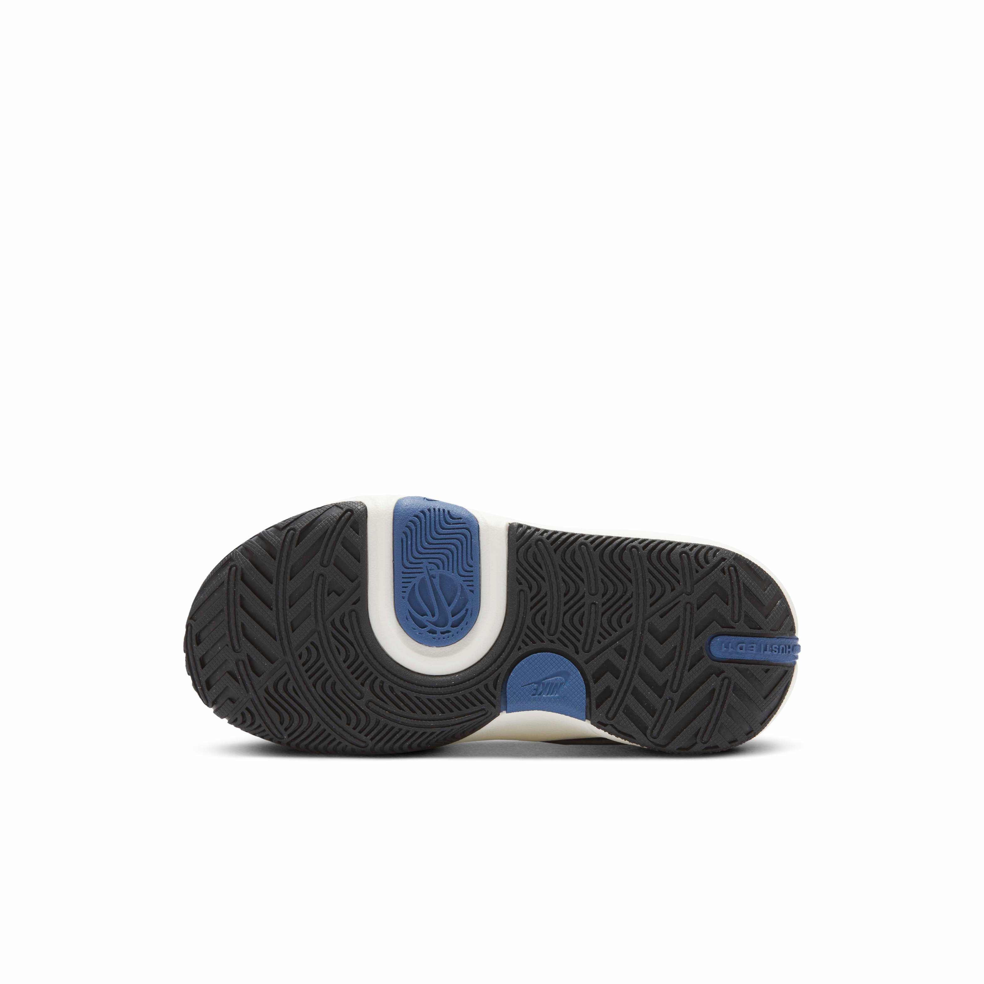 Nike Team Hustle D 11 Preschool Boys' "Mystic Navy/Pale Ivory/Metallic Gold/Black" Basketball Shoe
