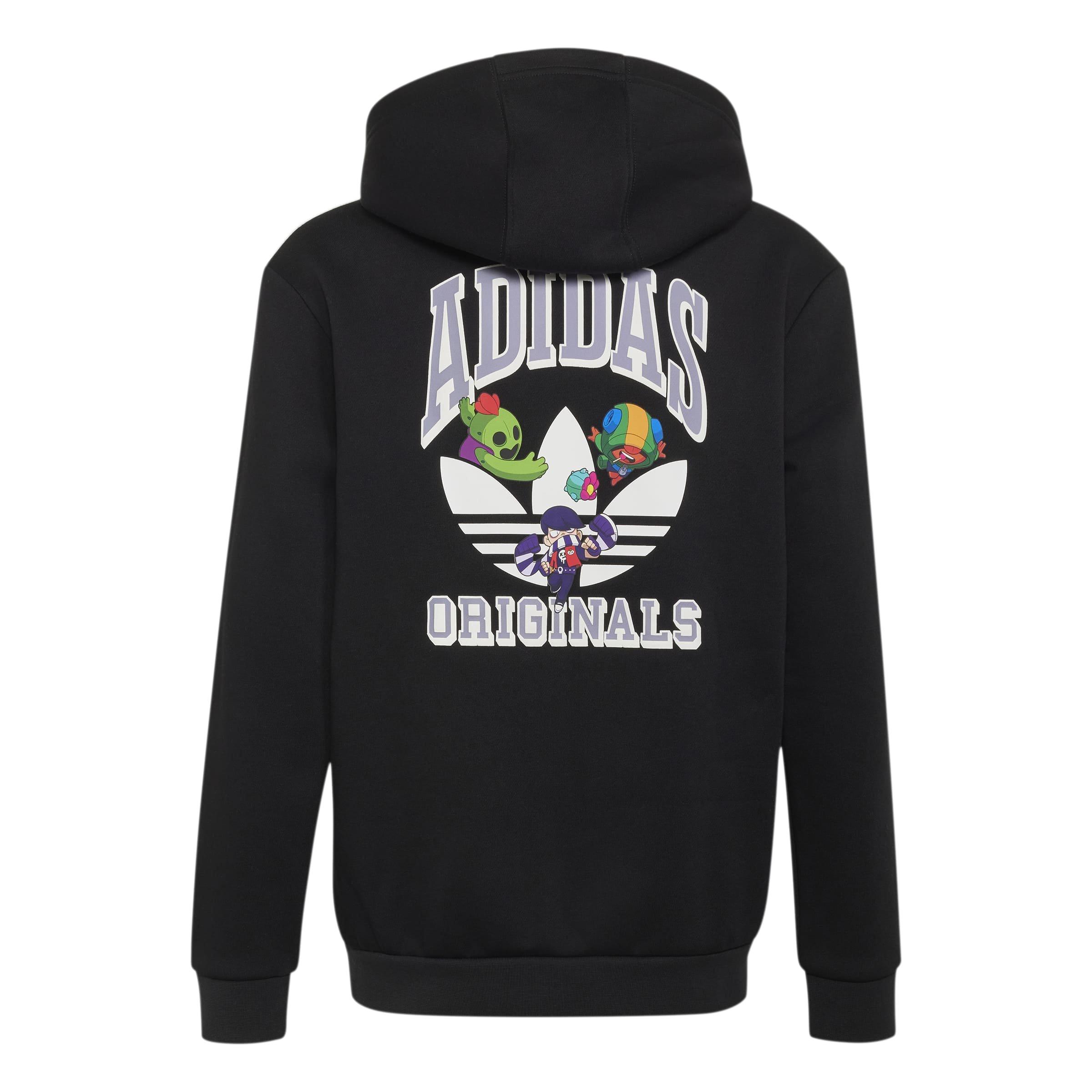 adidas Originals Big Boys' Graphic Loose Hoodie - Black - BLACK