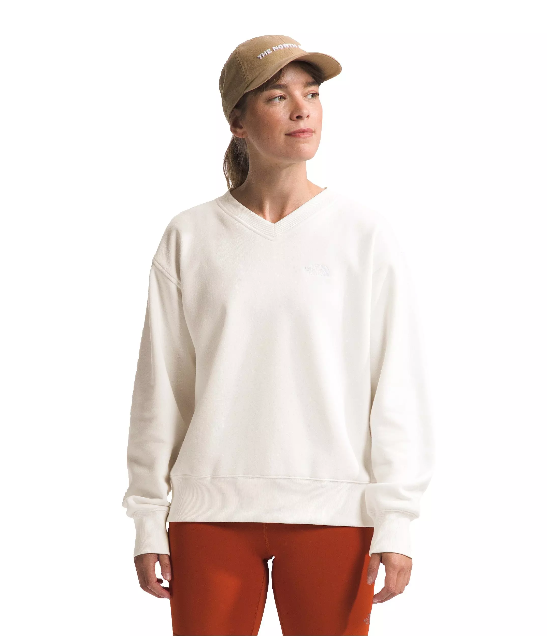 The North Face Women's Evolution V-Neck Sweatshirt - WHITE
