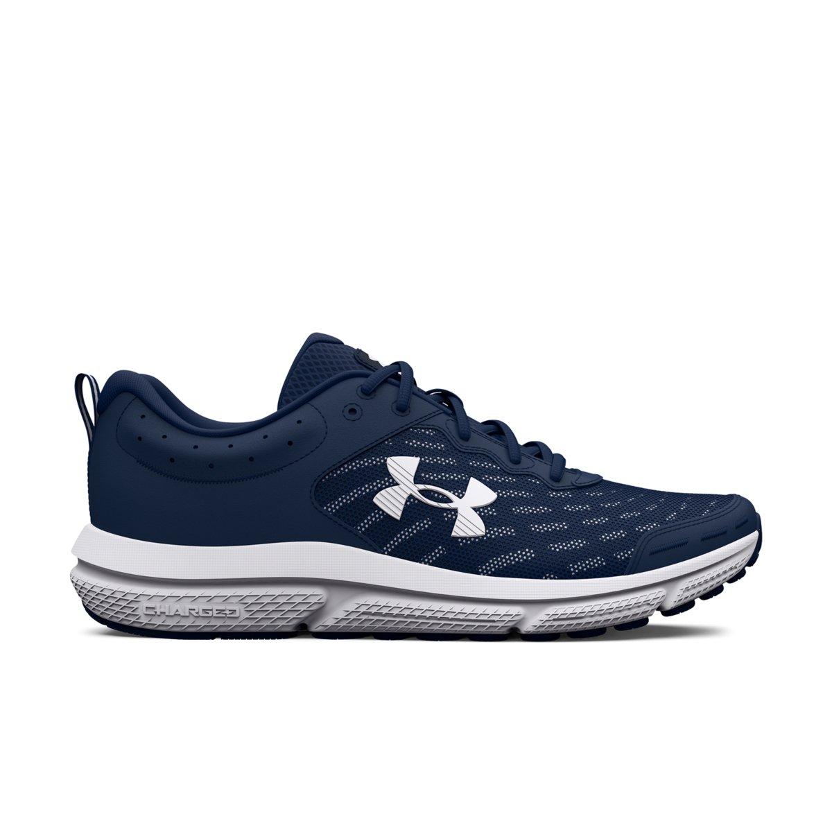 Under Armour Charged Assert 10 "Academy/White" Men's Wide 4E Running Shoe - ACADEMY/WHITE Thumbnail View 1