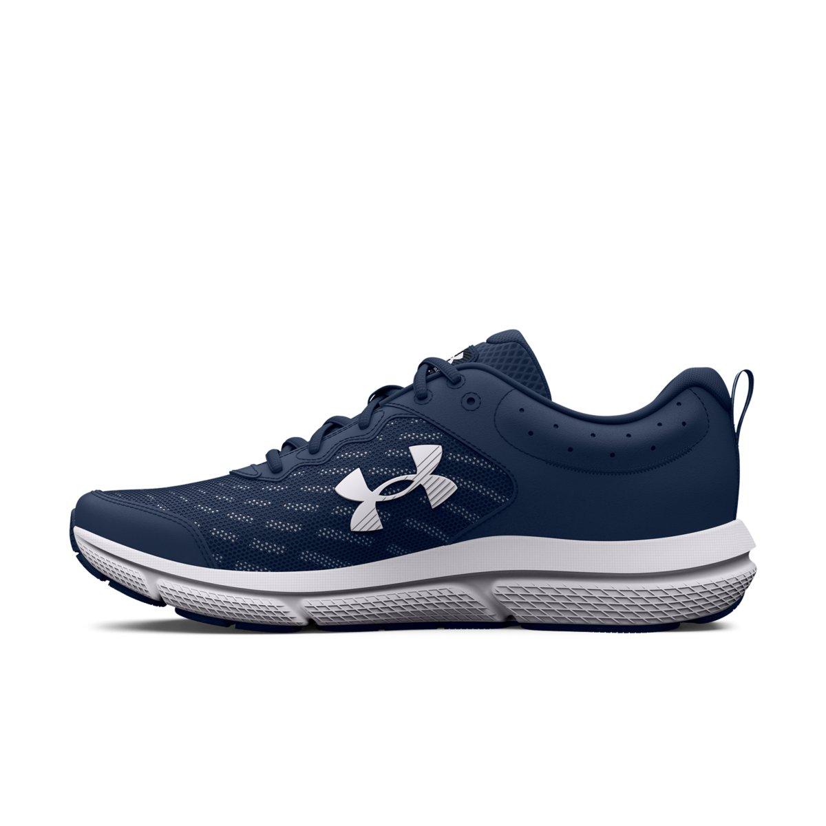 Under Armour Charged Assert 10 "Academy/White" Men's Wide 4E Running Shoe - ACADEMY/WHITE Thumbnail View 2