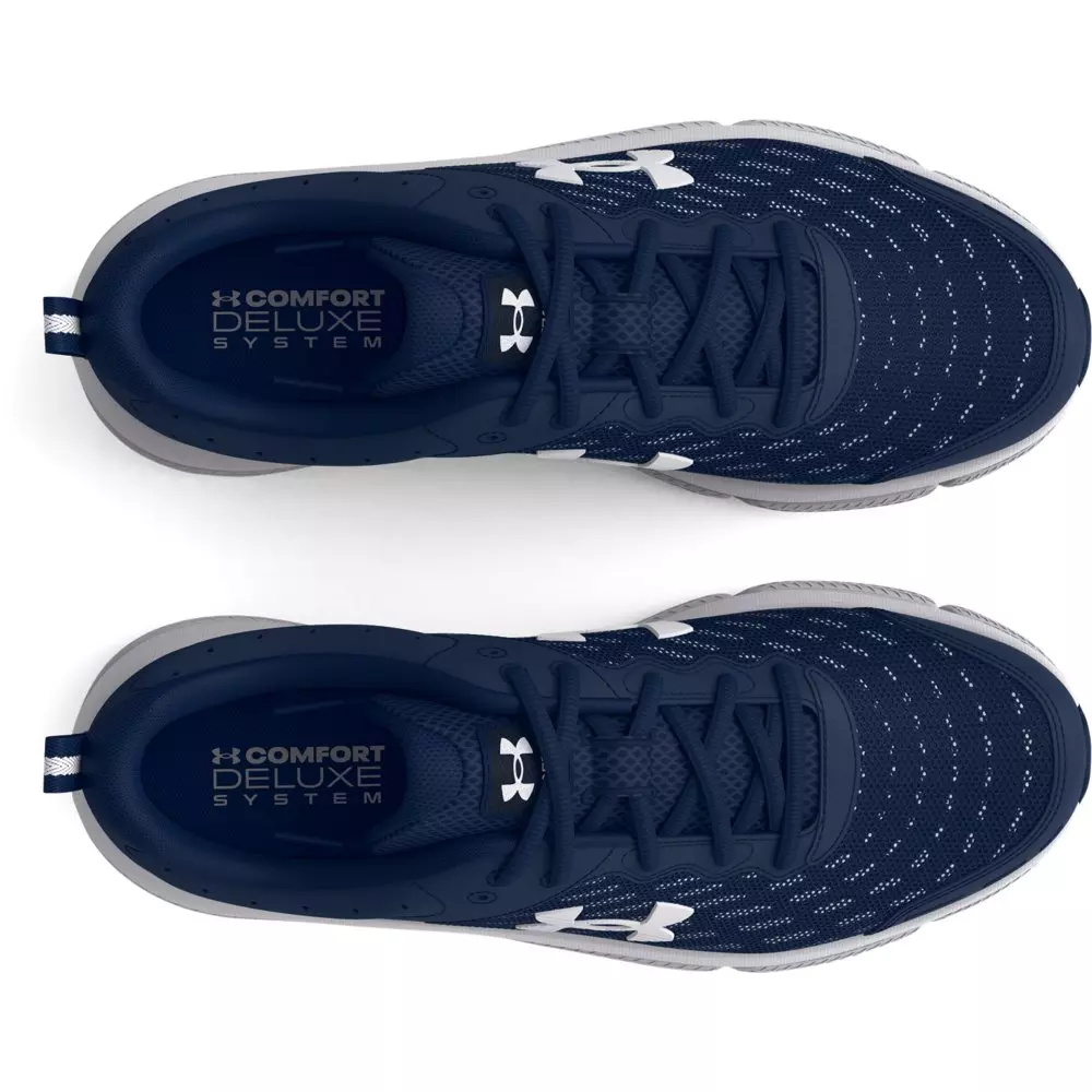 Under Armour Charged Assert 10 "Academy/White" Men's Wide 4E Running Shoe - ACADEMY/WHITE