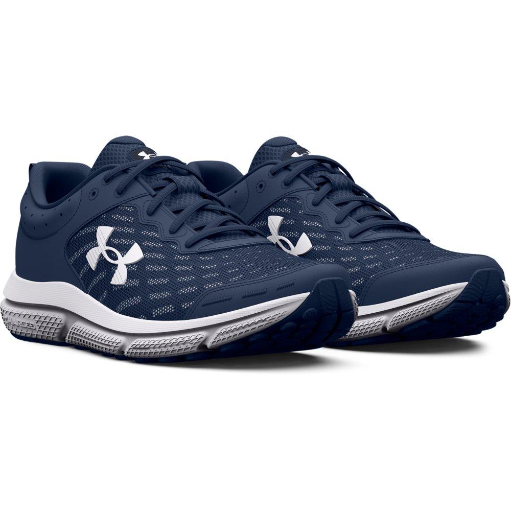 Under Armour Charged Assert 10 "Academy/White" Men's Wide 4E Running Shoe - ACADEMY/WHITE Thumbnail View 5