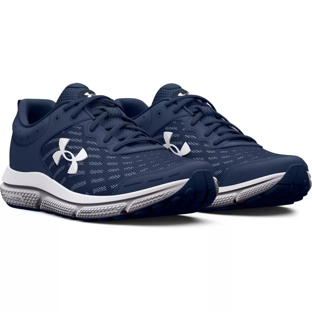 Under Armour Charged Assert 10 "Academy/White" Men's Wide 4E Running Shoe - ACADEMY/WHITE