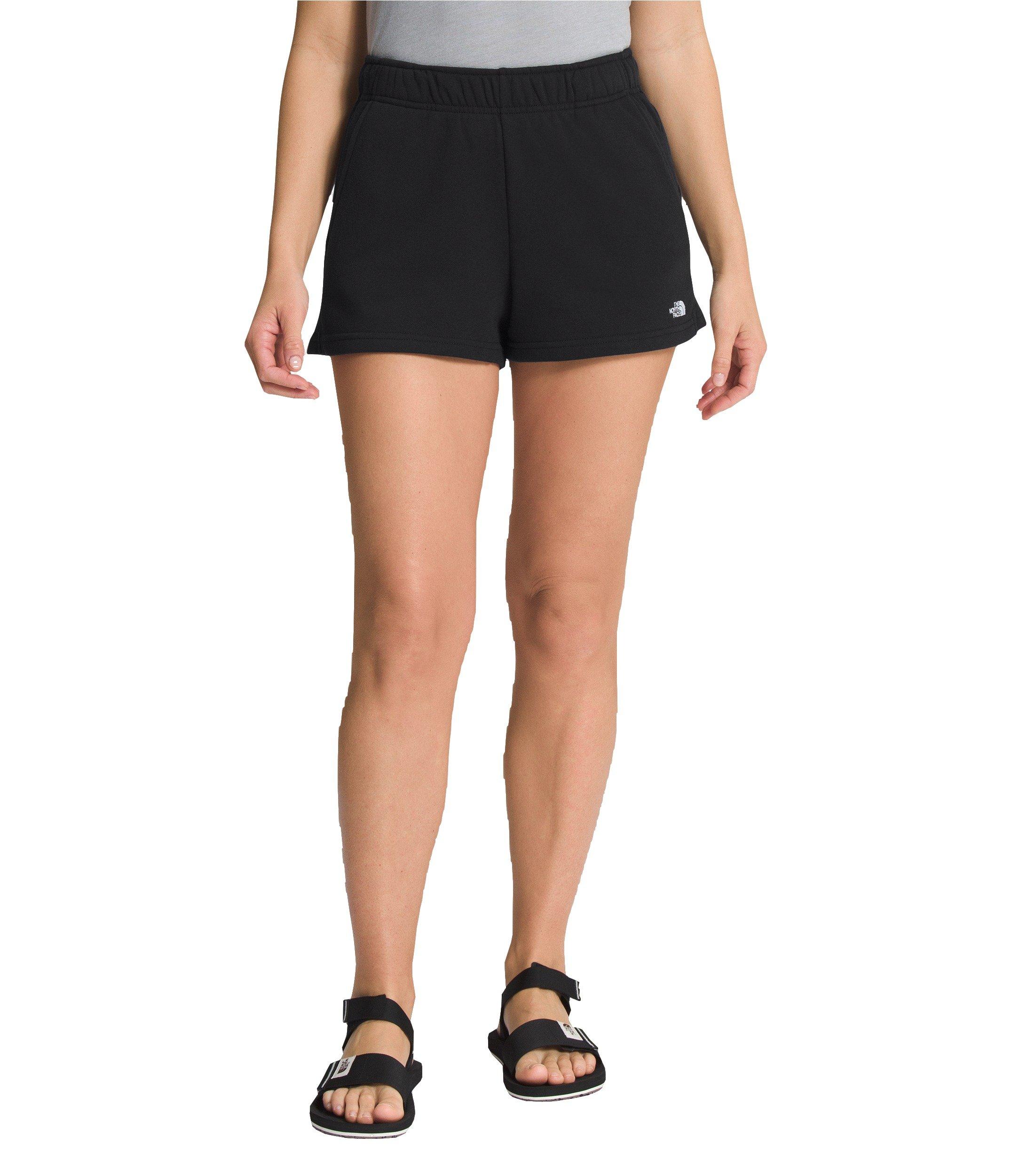 The North Face Women's Half Dome Fleece Shorts - BLACK/WHITE Thumbnail View 1