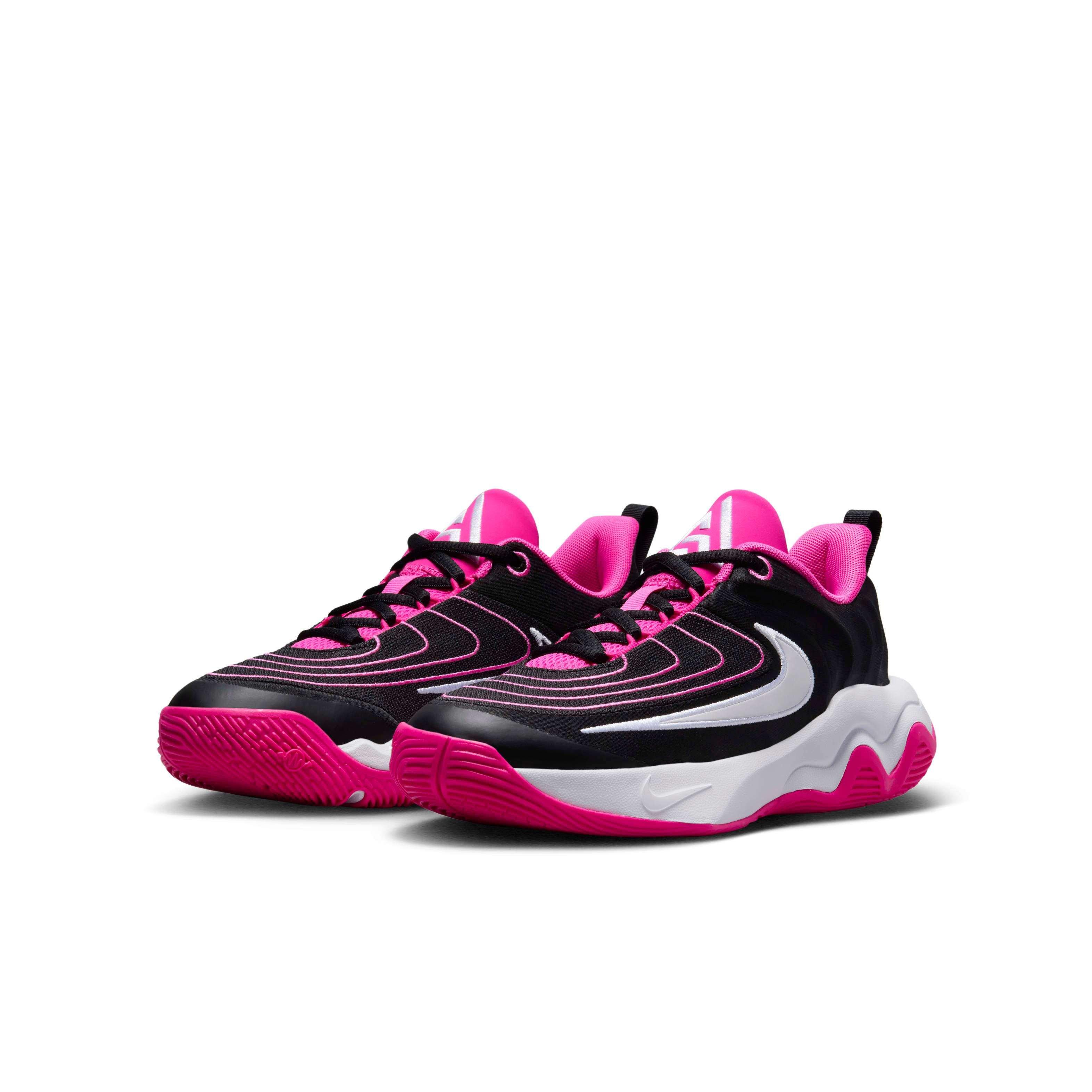 Nike Giannis Immortality 4 Grade School Boys' "Black/Laser Fuchsia/White" Basketball Shoe