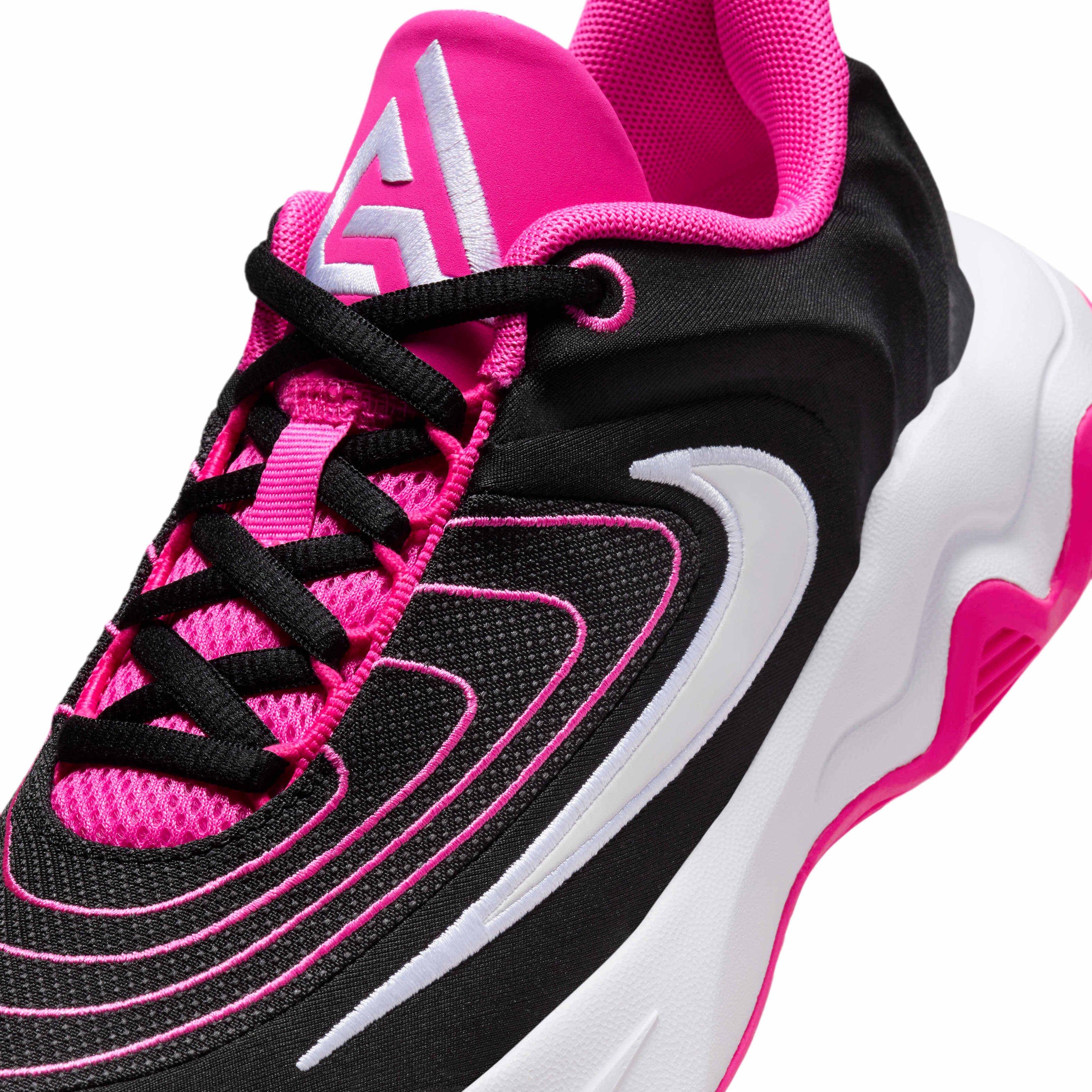 Nike Giannis Immortality 4 Grade School Boys' "Black/Laser Fuchsia/White" Basketball Shoe