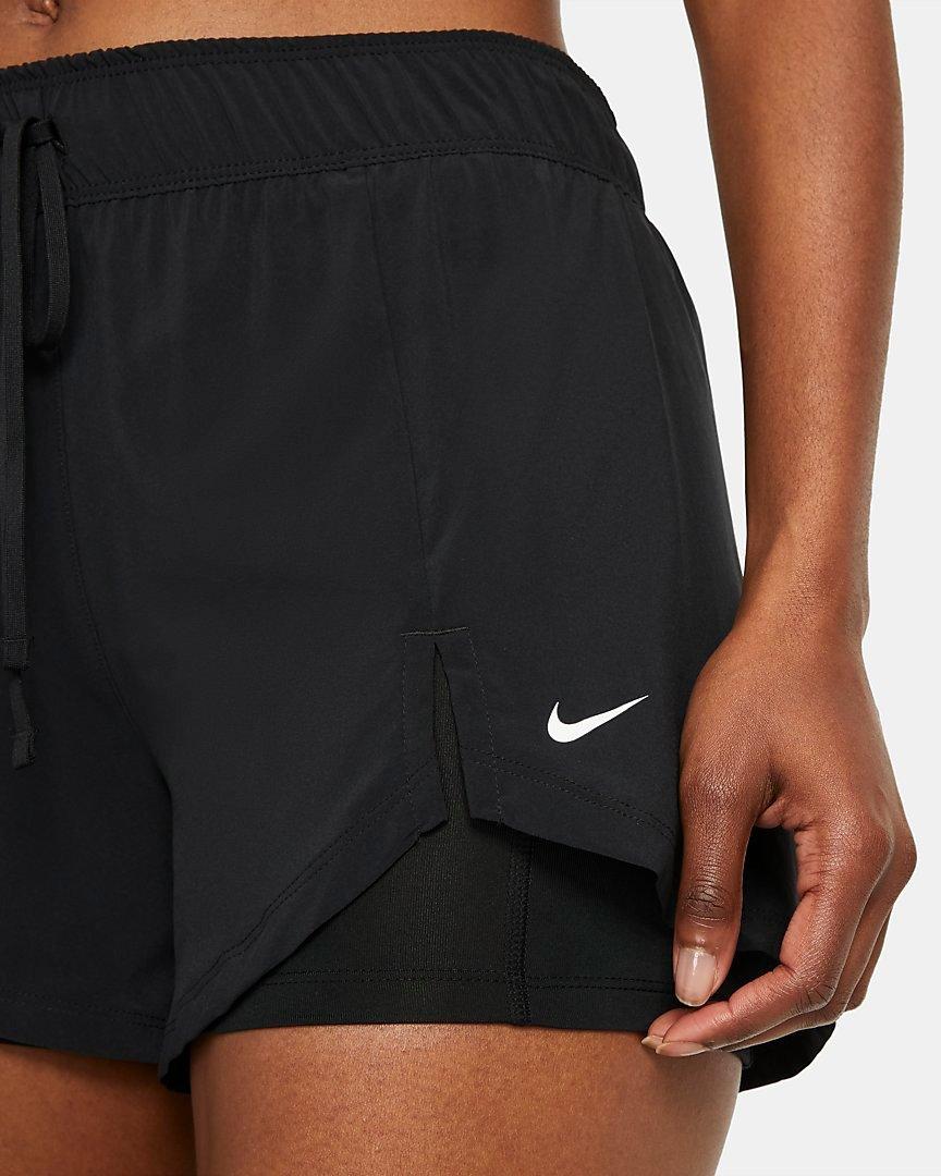 Nike Women's Flex Essential 2-in-1 Training Shorts - BLACK Thumbnail View 4