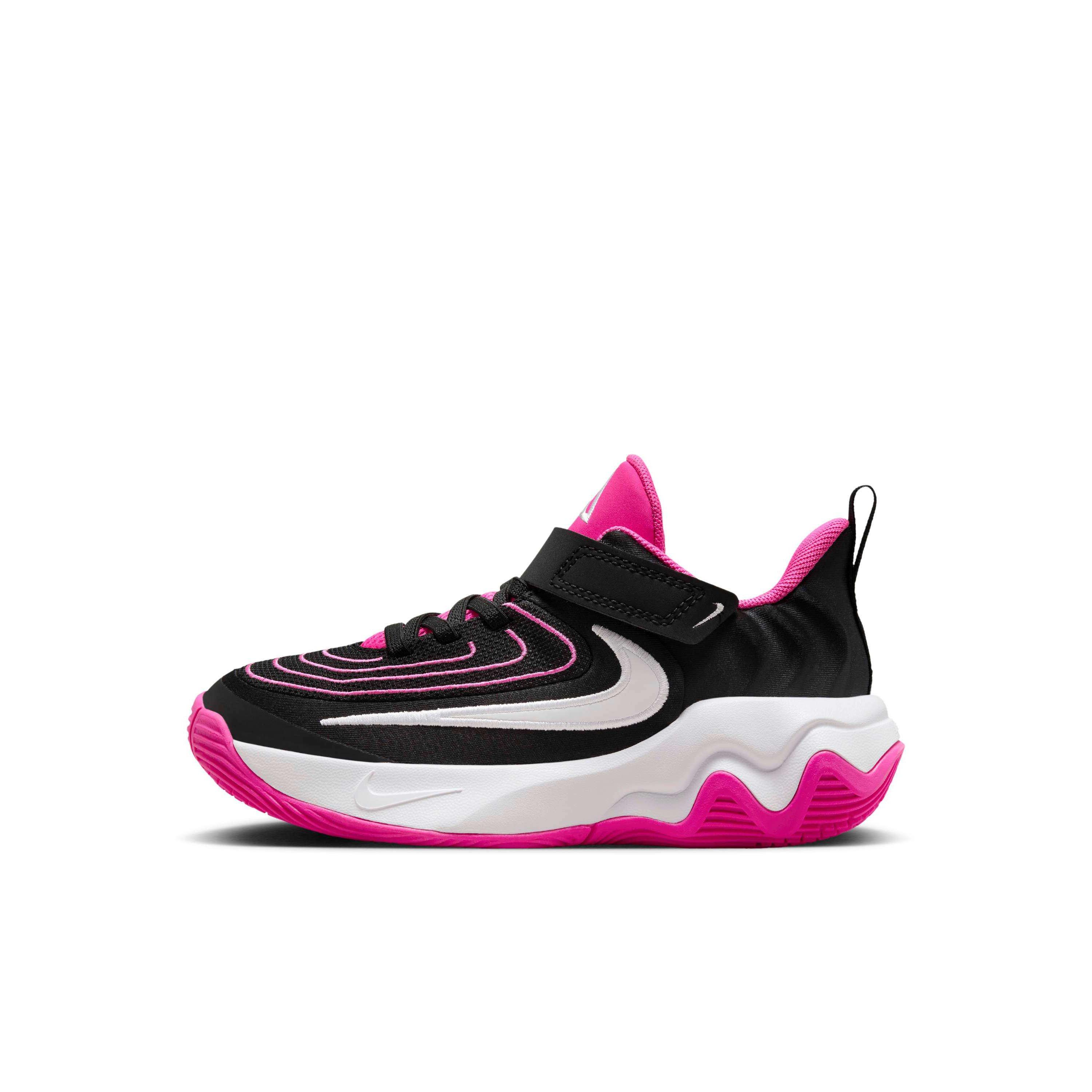 Nike Giannis Immortality 4 Preschool Boys' "Black/Laser Fuchsia/White" Basketball Shoe