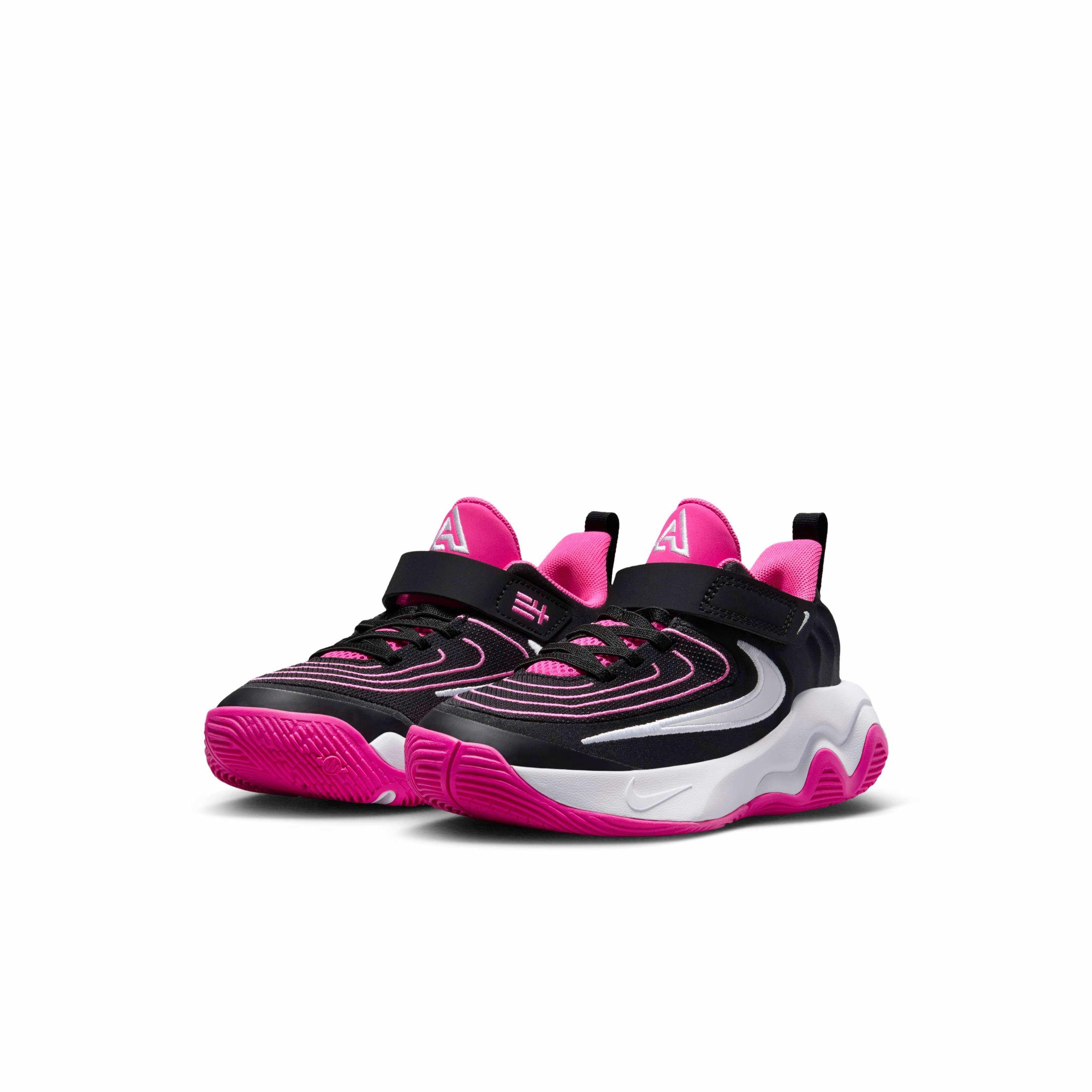 Nike Giannis Immortality 4 Preschool Boys' "Black/Laser Fuchsia/White" Basketball Shoe