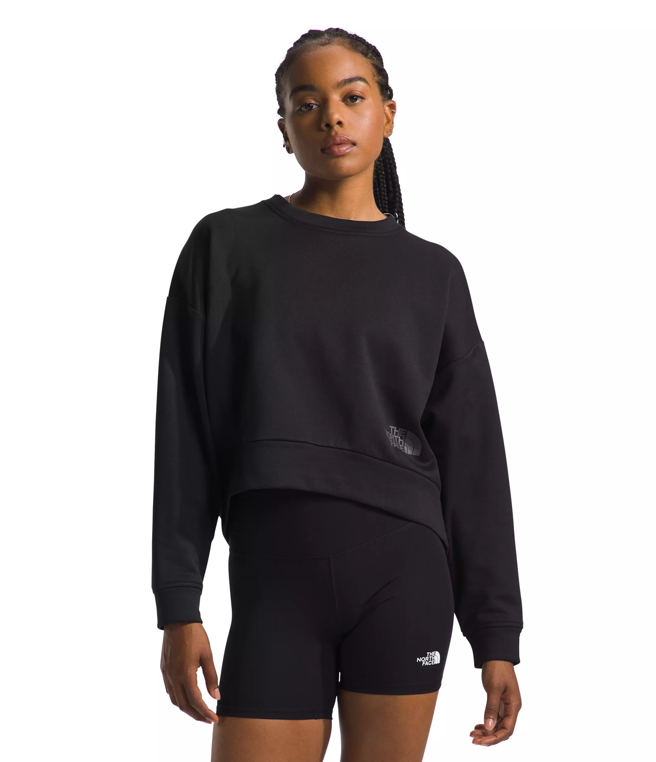 The North Face Women's Horizon Performance Fleece Crew Sweatshirt -Black - BLACK