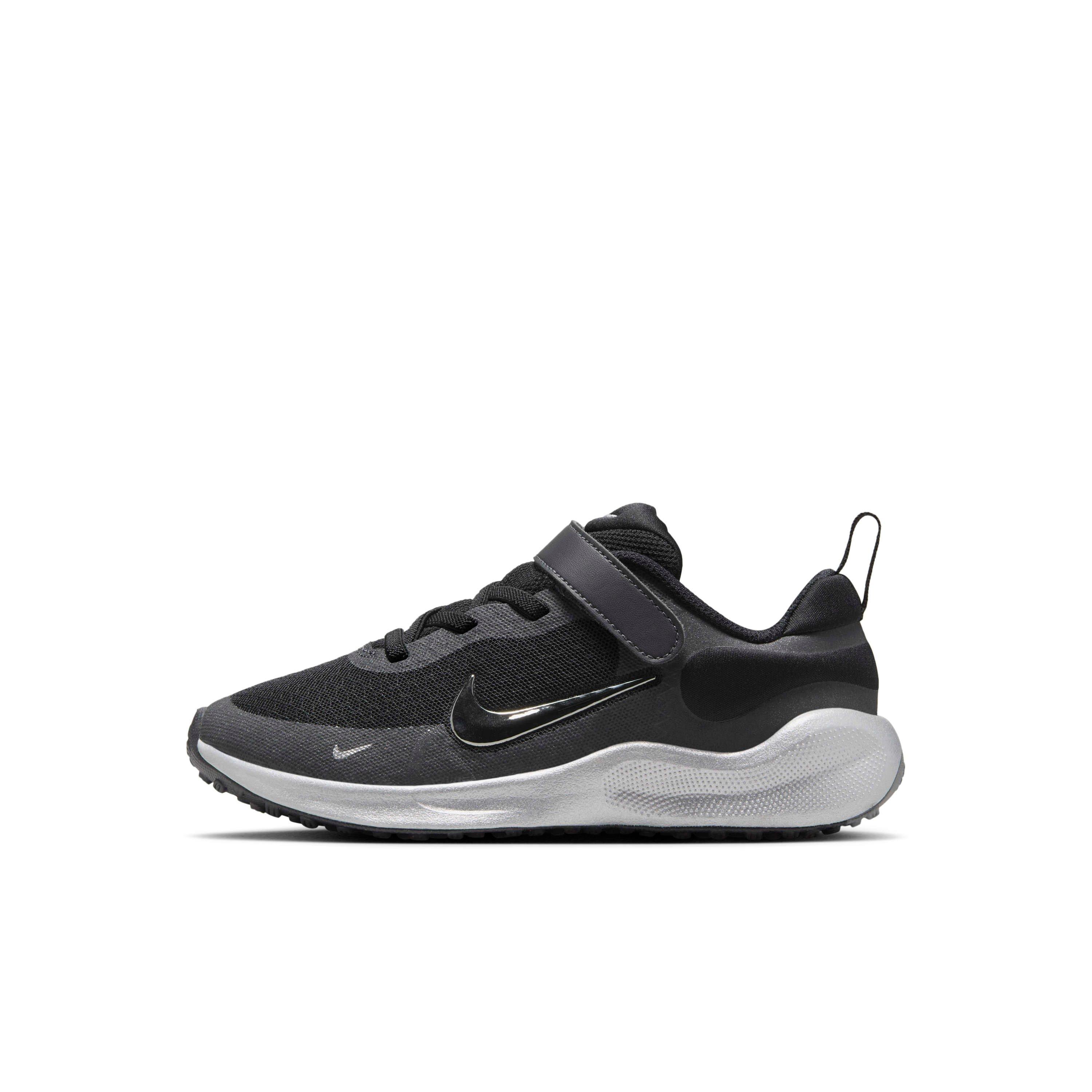 Nike Revolution 7 Preschool Boys' "Black/Anthracite/Smoke Grey/Metallic Silver" Running Shoe