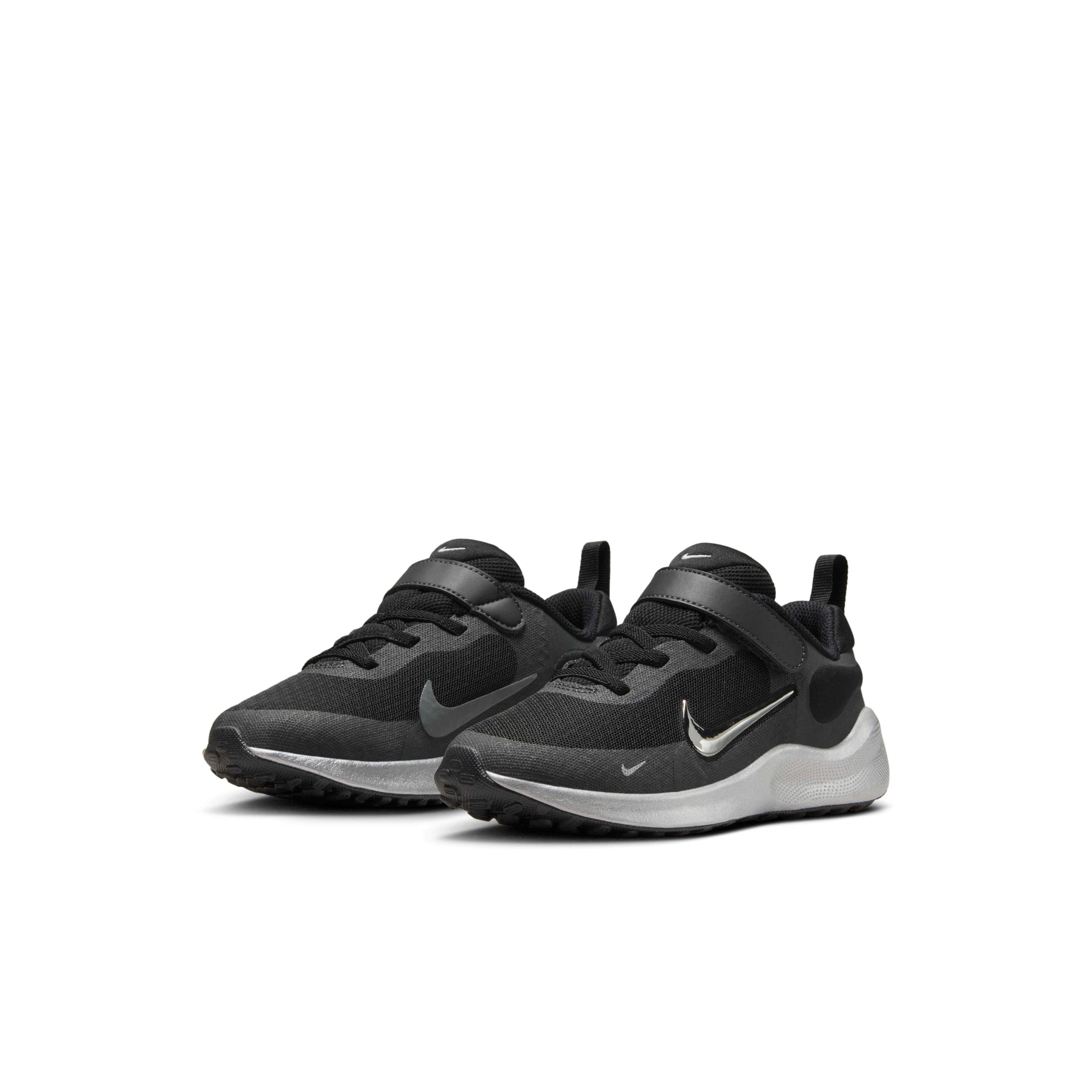 Nike Revolution 7 Preschool Boys' "Black/Anthracite/Smoke Grey/Metallic Silver" Running Shoe