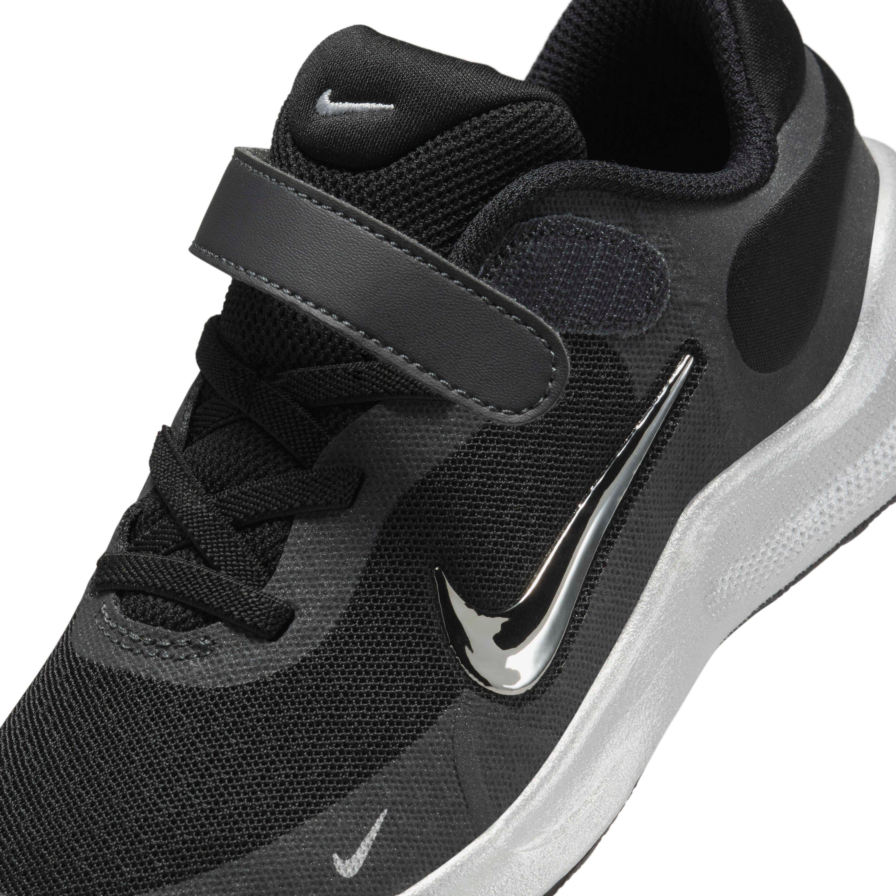 Nike Revolution 7 Preschool Boys' "Black/Anthracite/Smoke Grey/Metallic Silver" Running Shoe