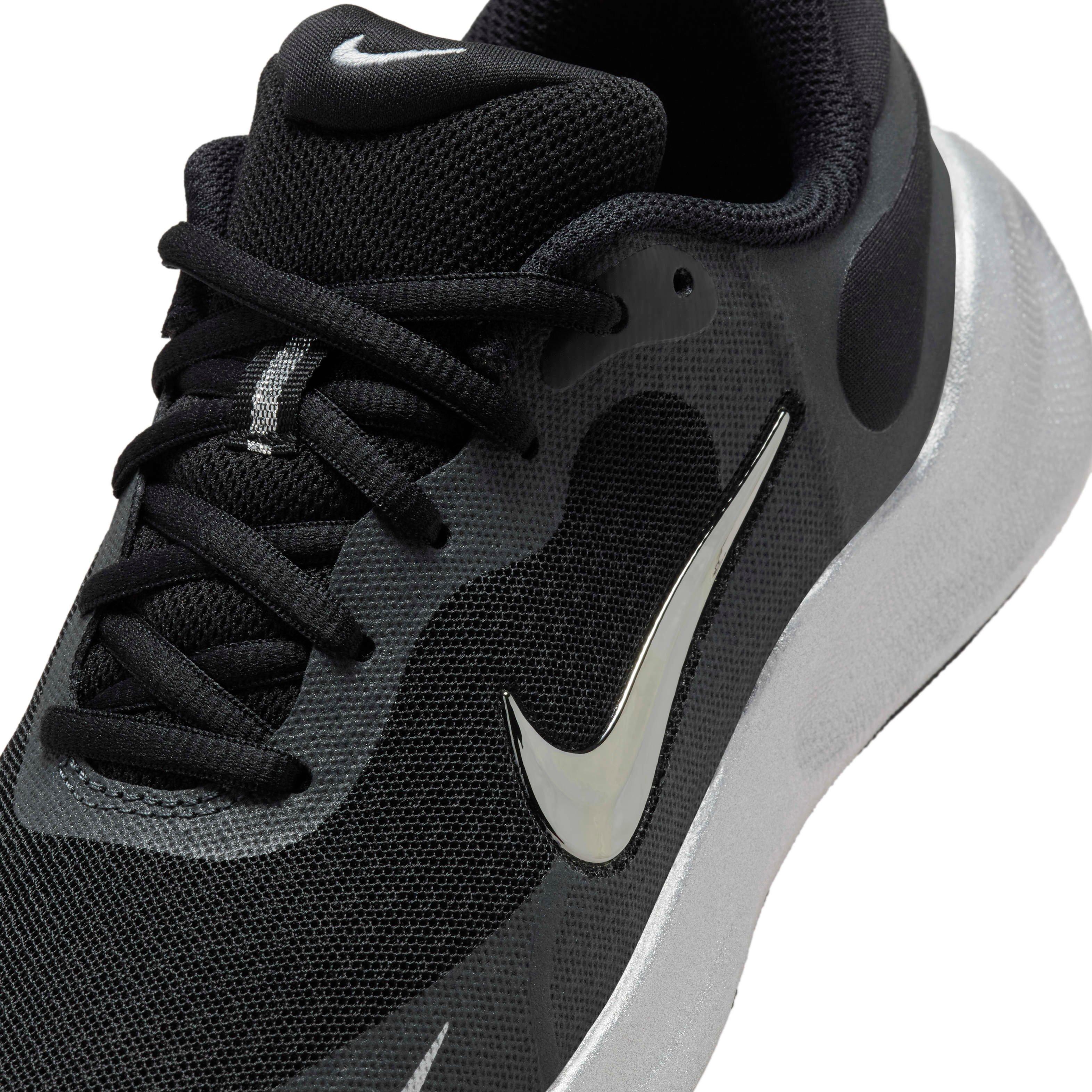 Nike Revolution 7 "Black/Anthracite/Smoke Grey/Metallic Silver" Grade School Boys' Running Shoe - BLACK/ANTHRACITE/GREY/SILVER Thumbnail View 7