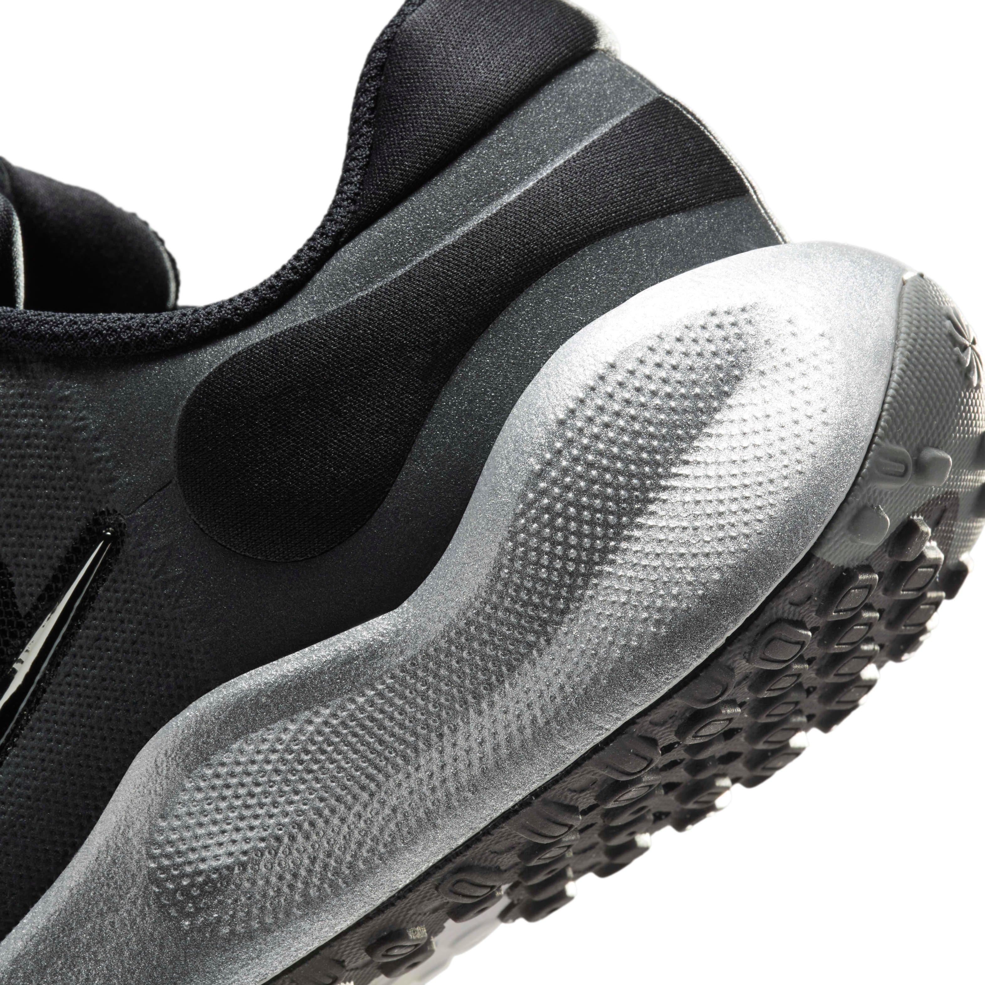 Nike Revolution 7 "Black/Anthracite/Smoke Grey/Metallic Silver" Grade School Boys' Running Shoe - BLACK/ANTHRACITE/GREY/SILVER Thumbnail View 8