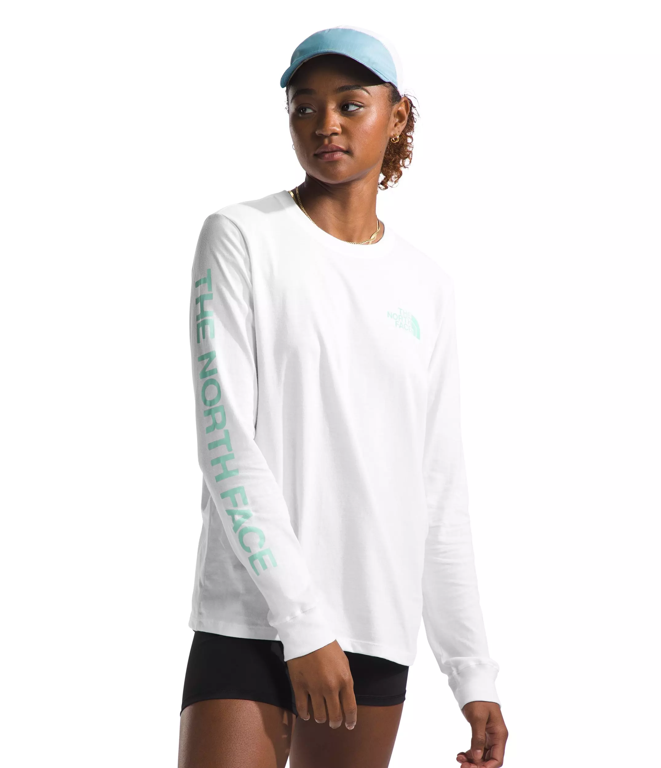 The North Face Women's Long-Sleeve Sleeve Hit Graphic Tee - White - WHITE