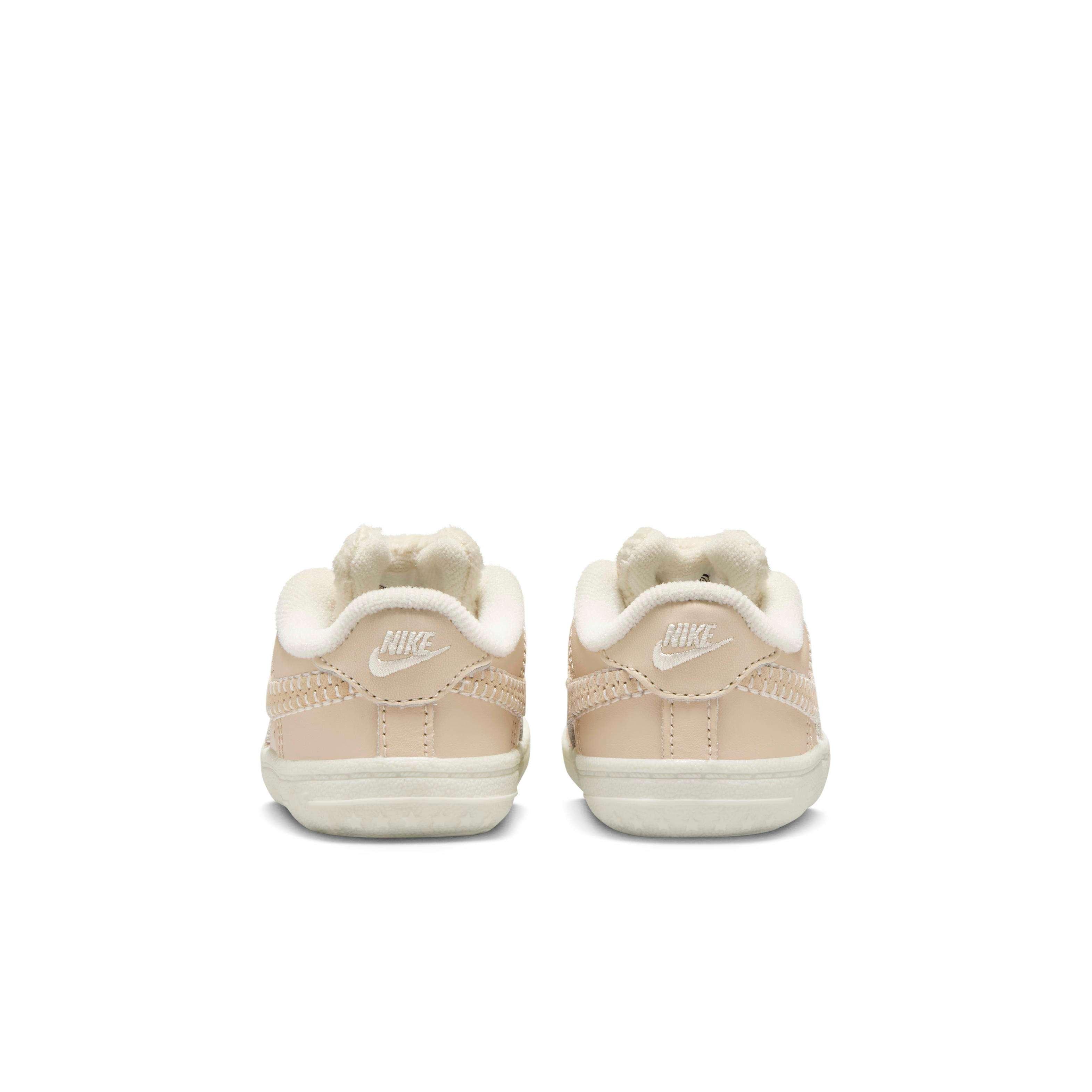 Nike Force 1 Crib Infant Boys' "Sanddrift/Sail/Dark Raisin/Pale Ivory" Shoe