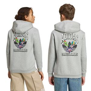 adidas Originals Big Kids' Graphic Loose Hoodie - Grey - GREY