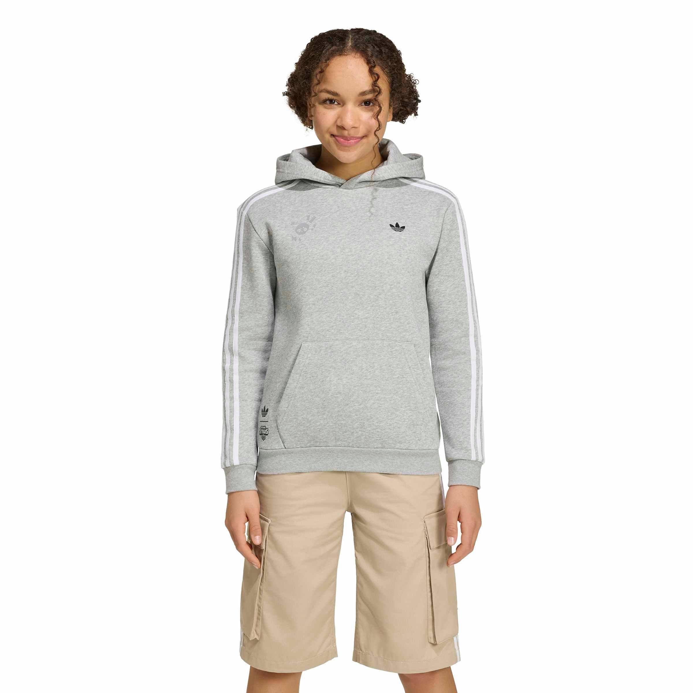 adidas Originals Big Kids' Graphic Loose Hoodie - Grey - GREY