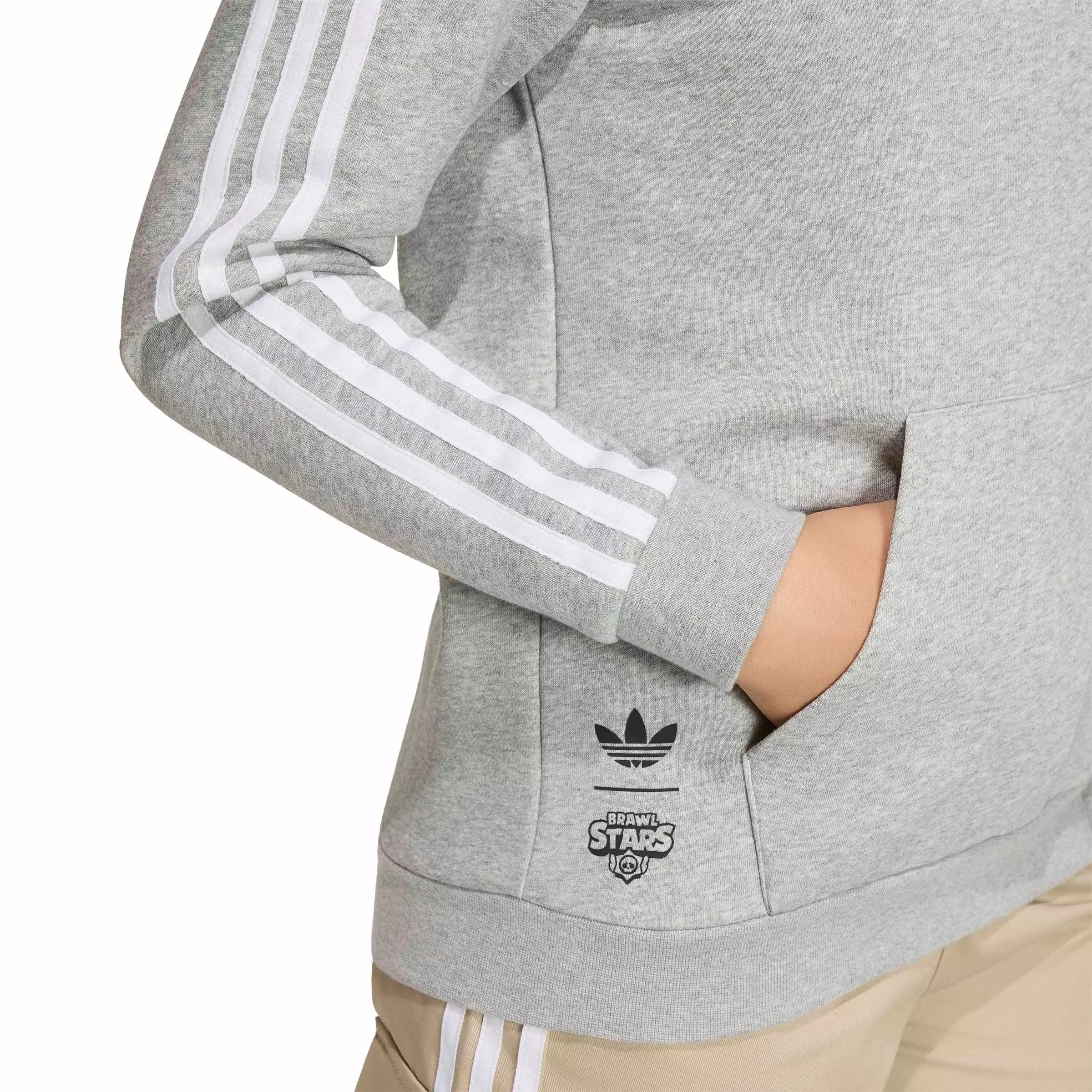 adidas Originals Big Kids' Graphic Loose Hoodie - Grey - GREY