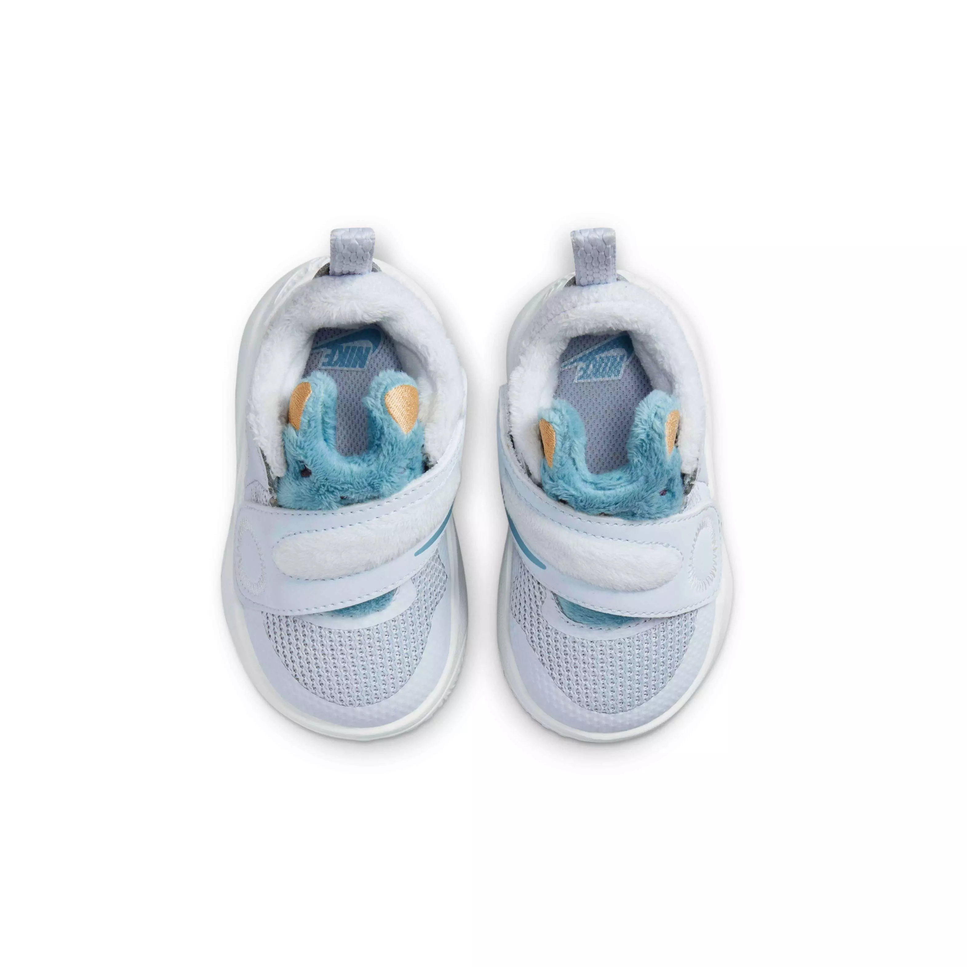 Nike Team Hustle D 11 "Grey/Summit White/Gold/Denim Turquoise" Infant Boys' Basketball Shoe - GREY/WHITE/GOLD/TURQUOISE