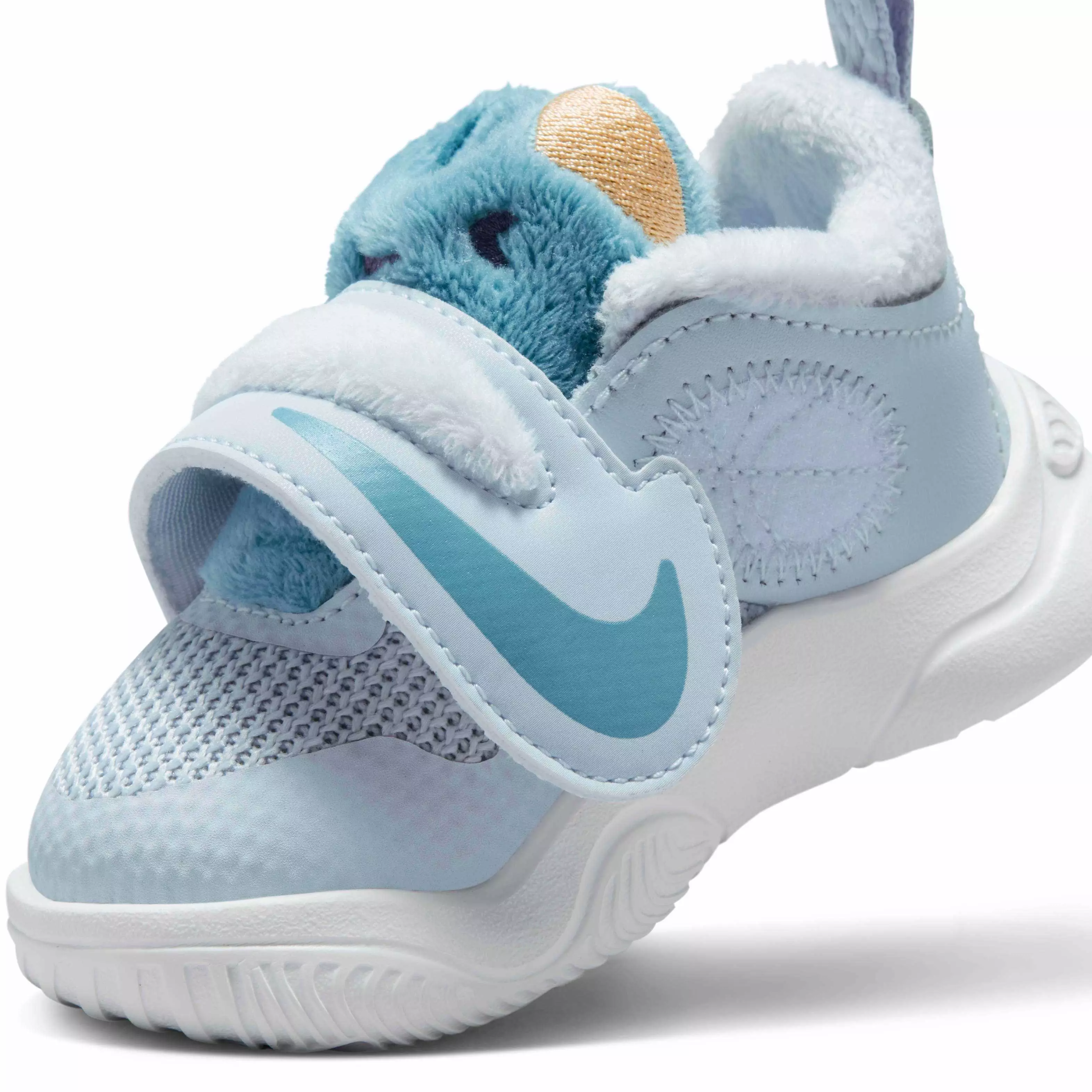 Nike Team Hustle D 11 "Grey/Summit White/Gold/Denim Turquoise" Infant Boys' Basketball Shoe - GREY/WHITE/GOLD/TURQUOISE