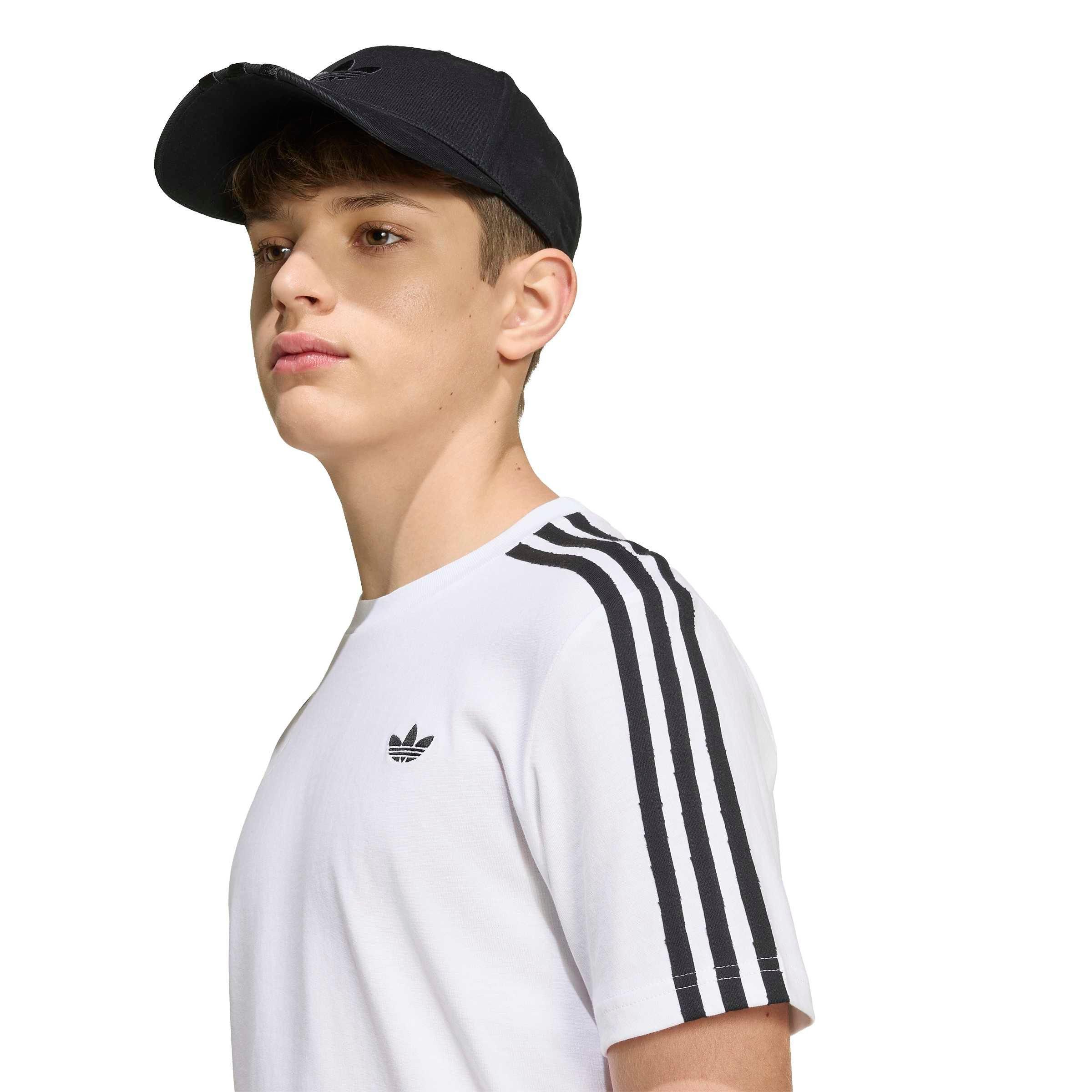 adidas Originals Big Boys' Graphic Loose Tee Shirt - White - WHITE