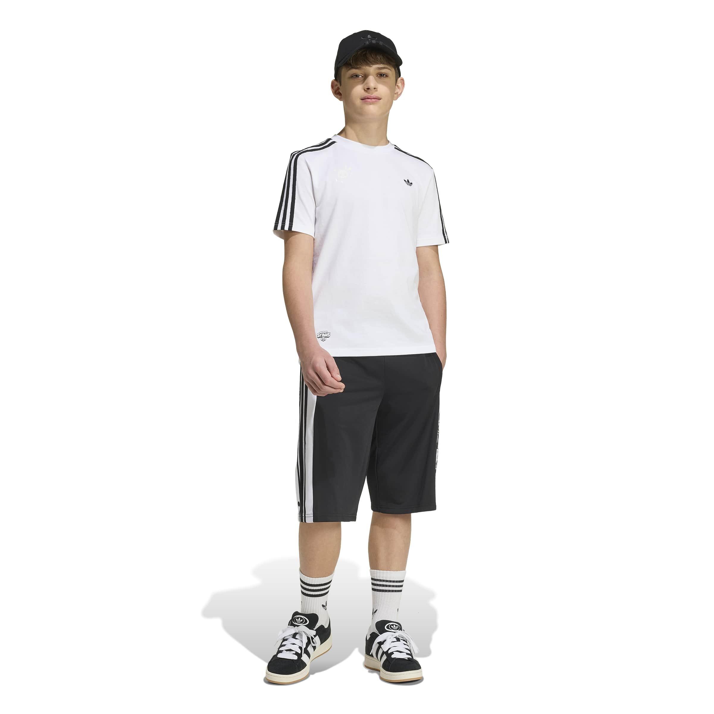 adidas Originals Big Boys' Graphic Loose Tee Shirt - White - WHITE