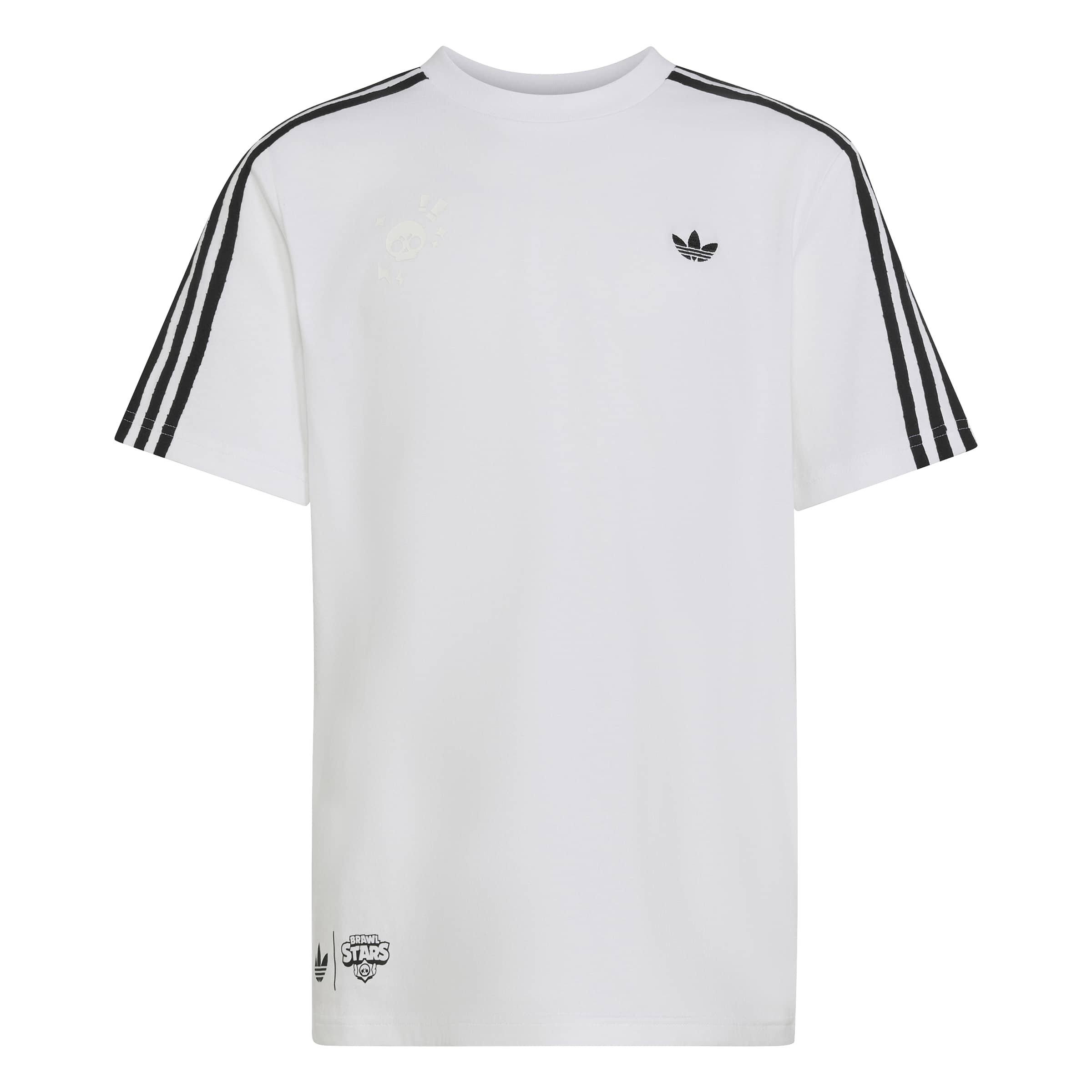 adidas Originals Big Boys' Graphic Loose Tee Shirt - White - WHITE