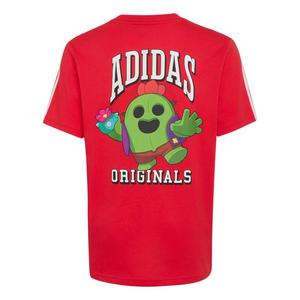 adidas Originals Big Boys' Graphic Loose Tee Shirt - Red - RED