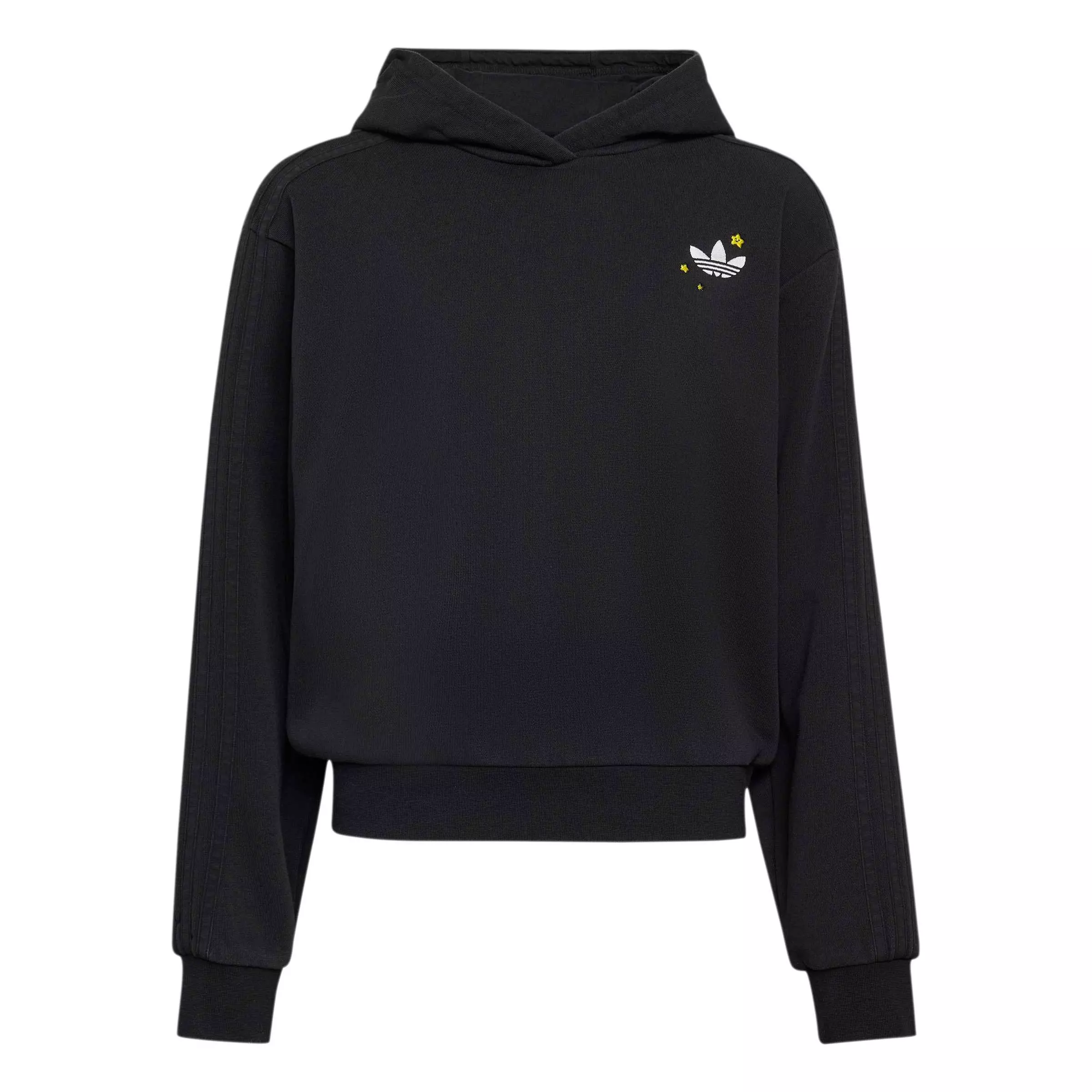 adidas Originals Big Girls' Care Bears Boxy Cropped Hoodie - Black - BLACK