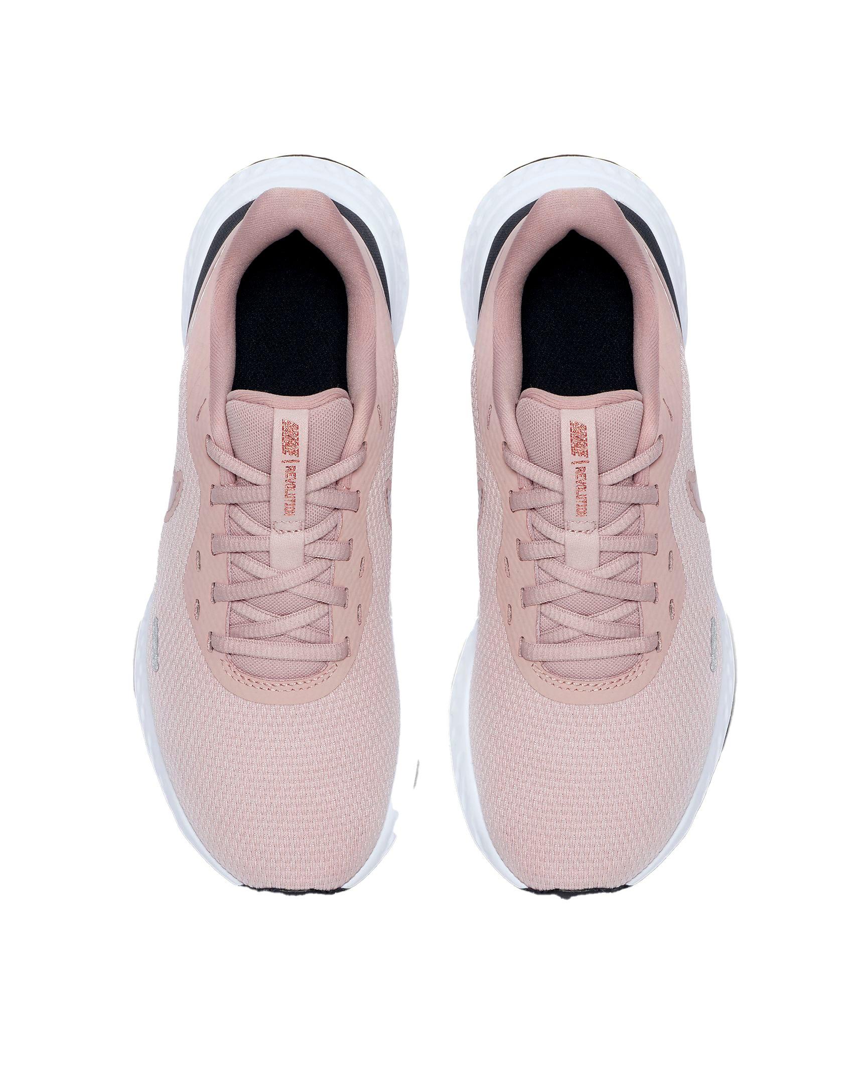 Nike rose cheap gold running shoes