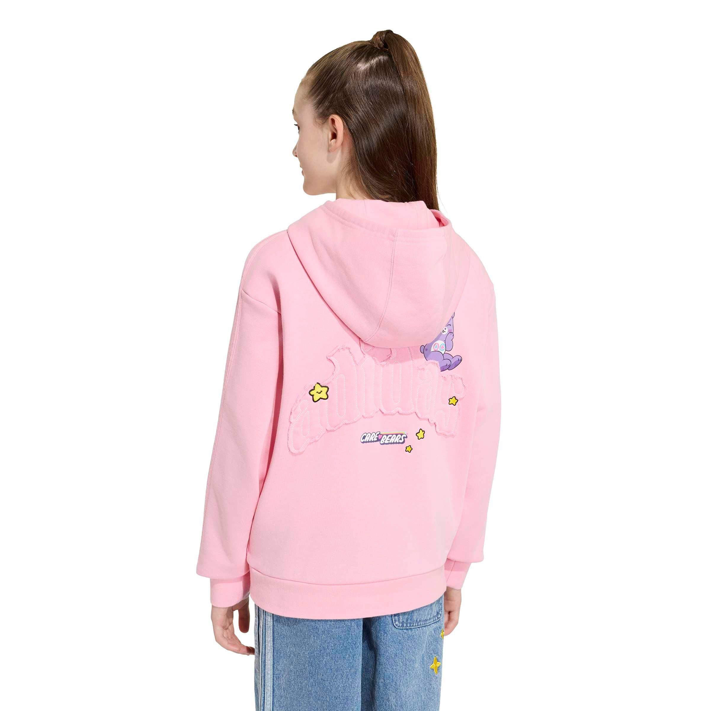 adidas Originals Bears Boxy Big Girls' Pink Care Cropped Hoodie