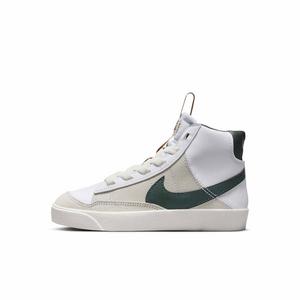 Nike Blazer Mid '77 "White/Pale Ivory/Hemp/Vintage Green" Preschool Boys' Shoe