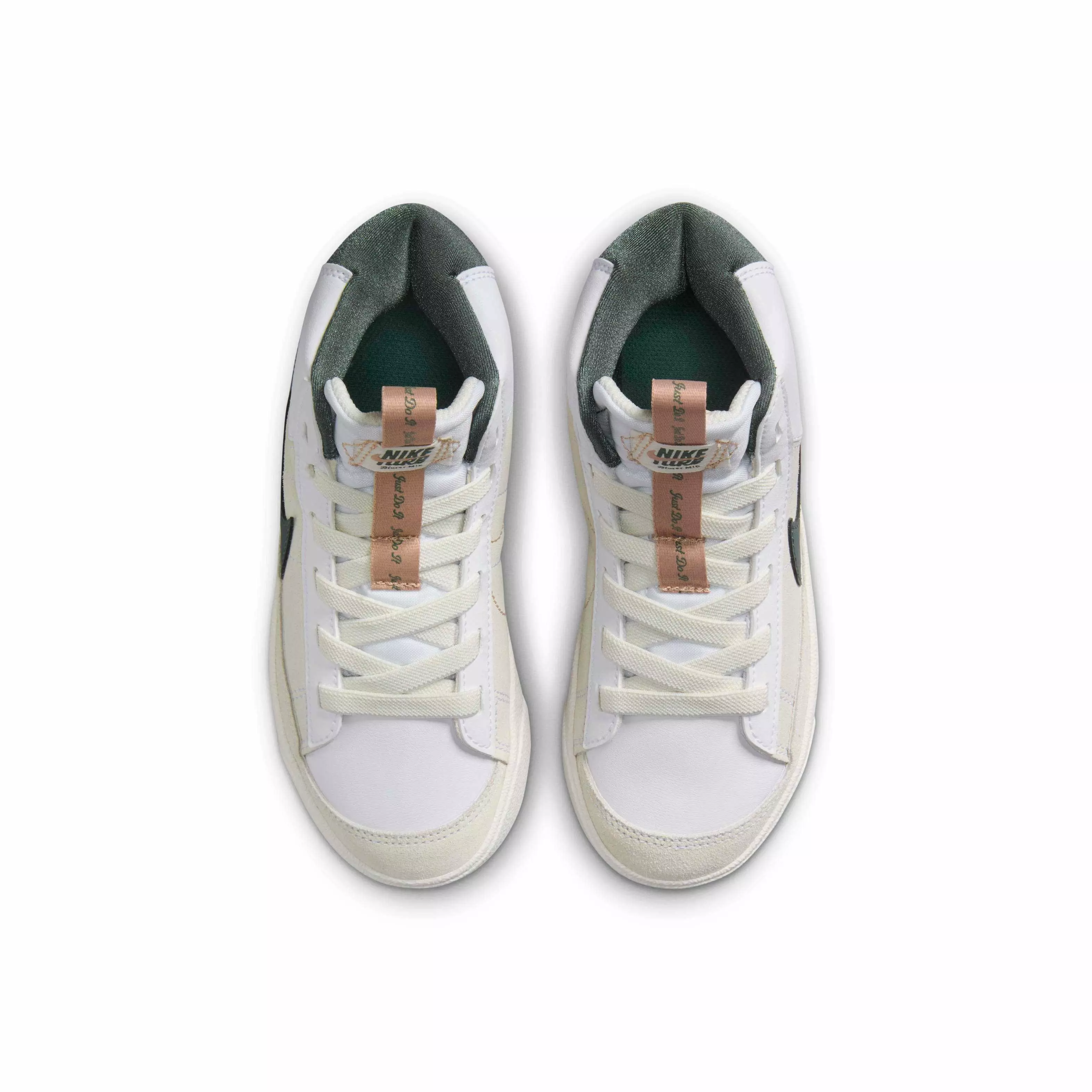 Nike Blazer Mid '77 "White/Pale Ivory/Hemp/Vintage Green" Preschool Boys' Shoe - WHITE/IVORY/HEMP/GREEN