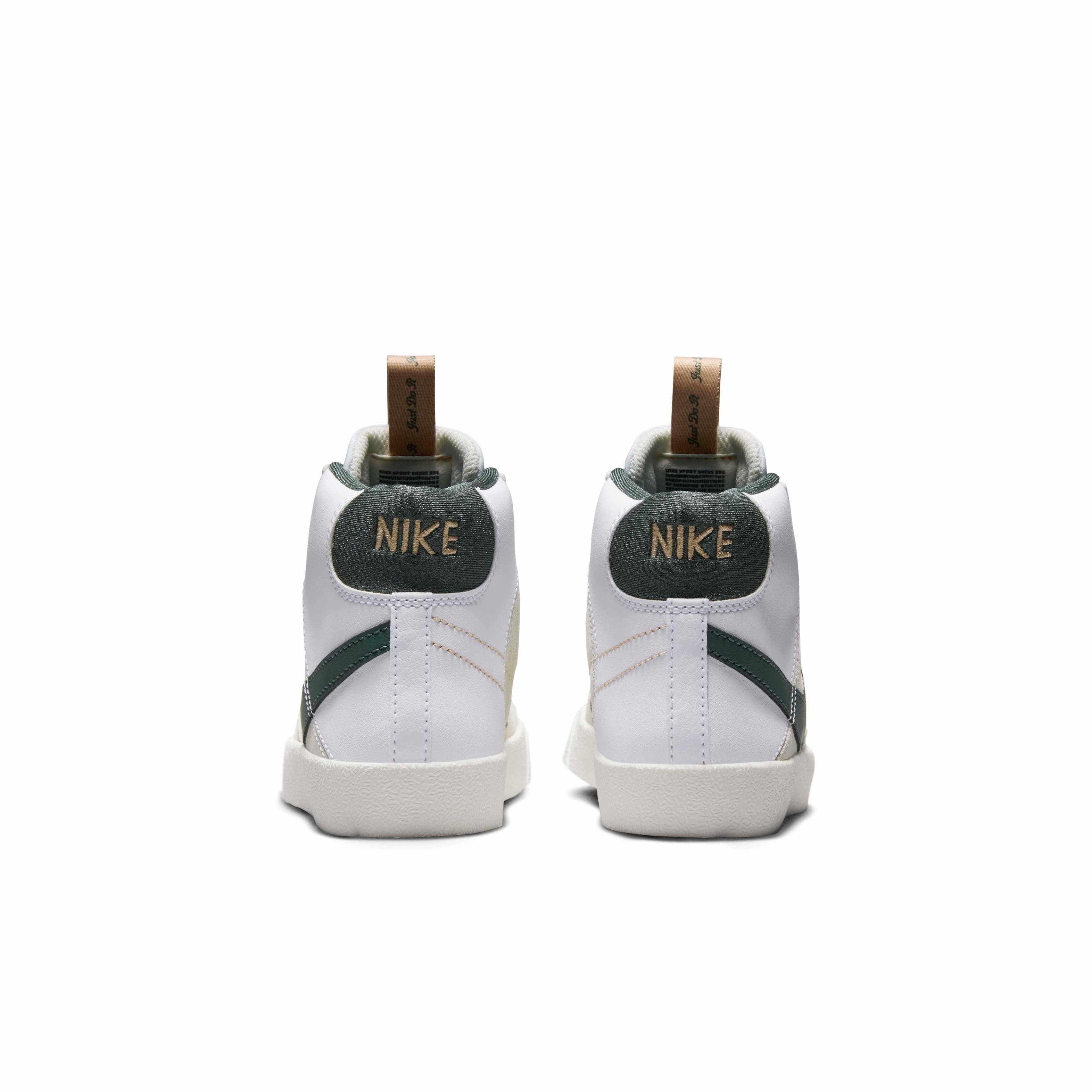 Nike Blazer Mid '77 Preschool Boys' "White/Pale Ivory/Hemp/Vintage Green" Shoe