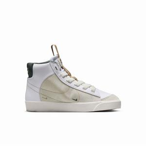 Nike Blazer Mid '77 "White/Pale Ivory/Hemp/Vintage Green" Preschool Boys' Shoe
