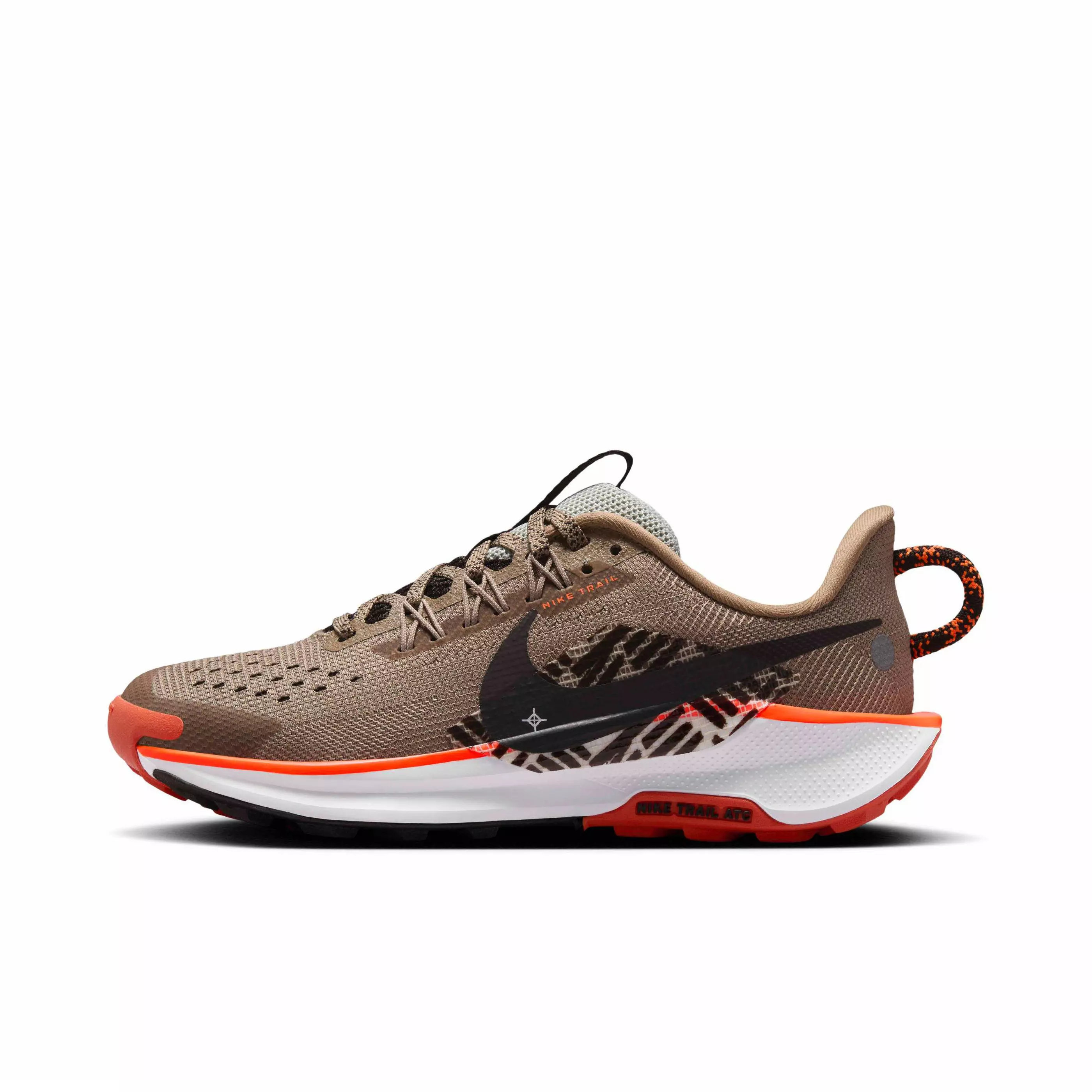 Nike Pegasus Trail 5 "Khaki/Hyper Crimson/Coral/Velvet Brown" Grade School Boys' Trail Running Shoe - KHAKI/CRIMSON/CORAL/BROWN