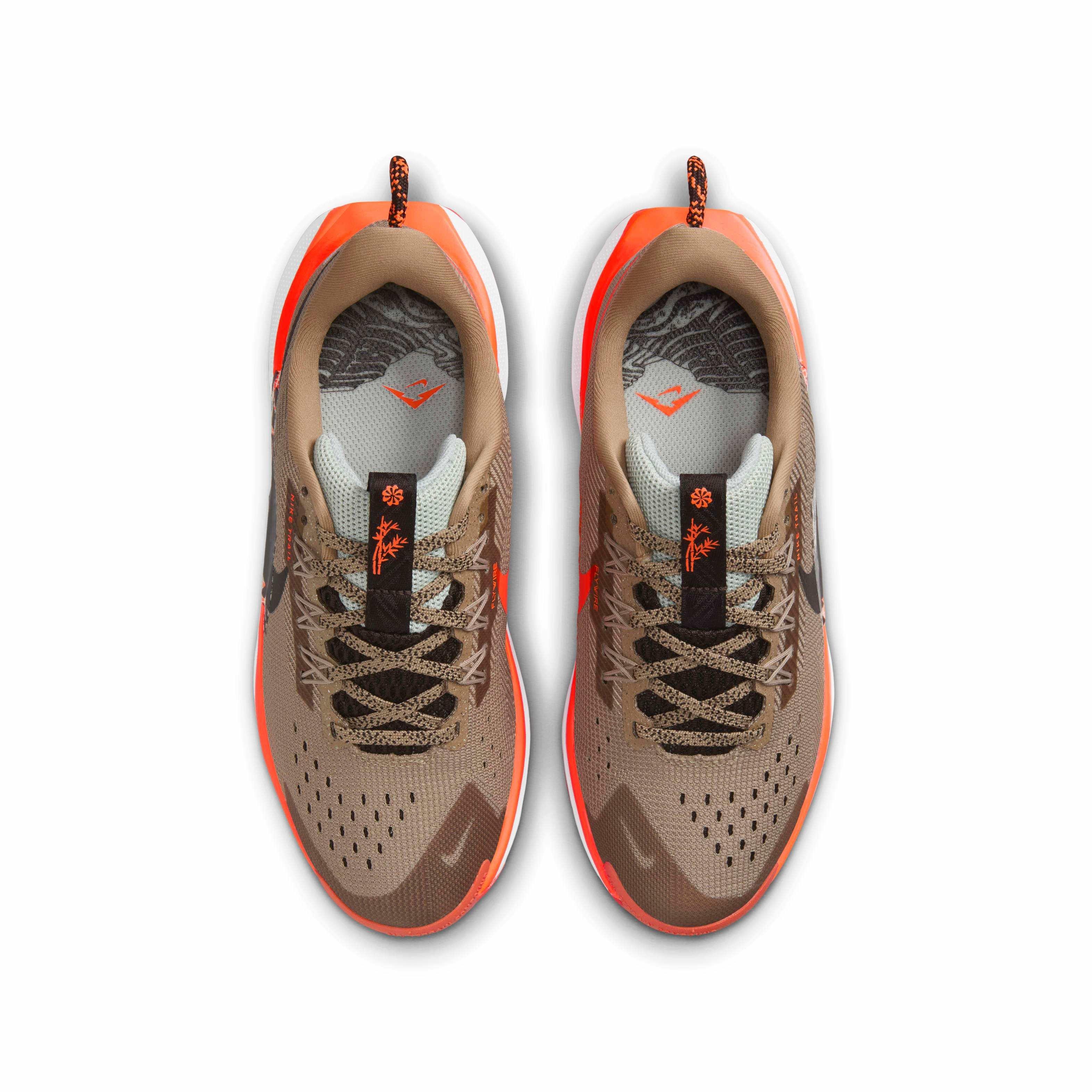 Nike Pegasus Trail 5 Grade School Boys' "Khaki/Hyper Crimson/Coral/Velvet Brown" Trail Running Shoe