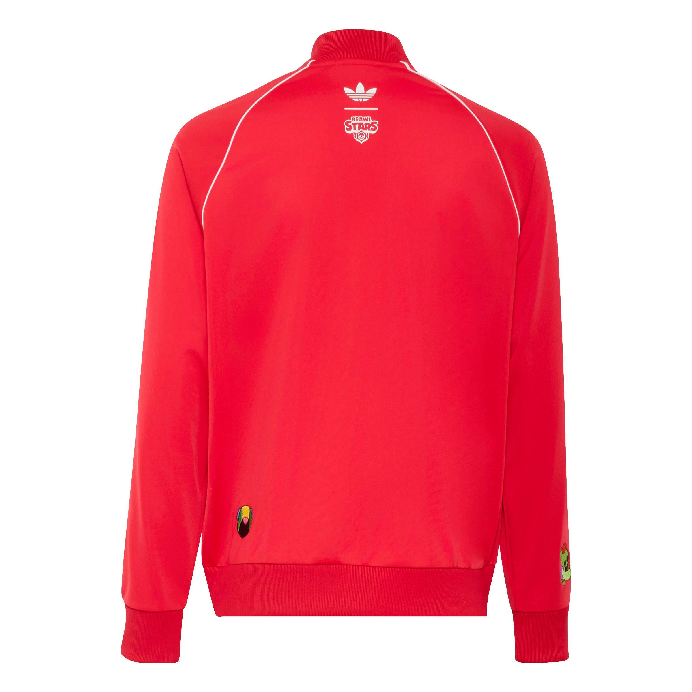 adidas Originals Big Boys' SST Loose Track Top - Red/White - RED/WHITE